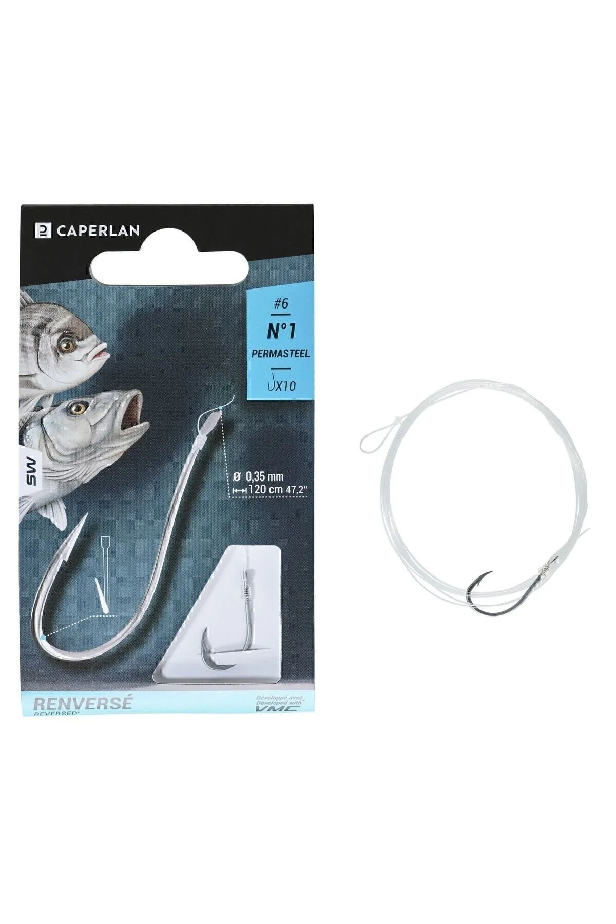 قلاب ماهیگیری خط با اتصال آماده آقای دکتلون Decathlon
