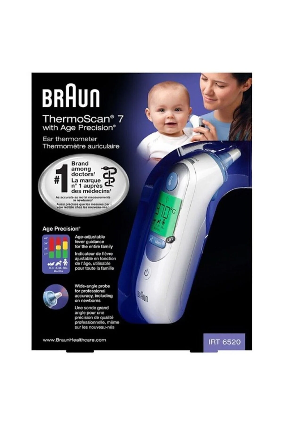 تب سنج این 6520 رنگ ترموسن در بصری است براون Braun