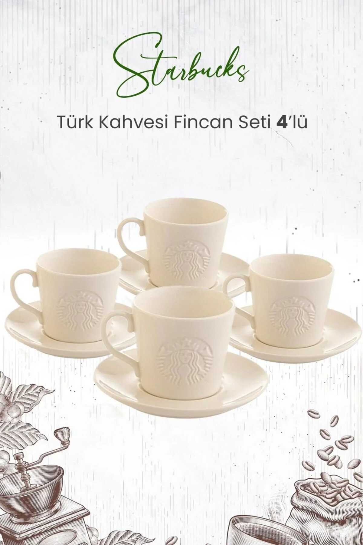 فنجان قهوه ست ترک 4 تایی استارباکس Starbucks