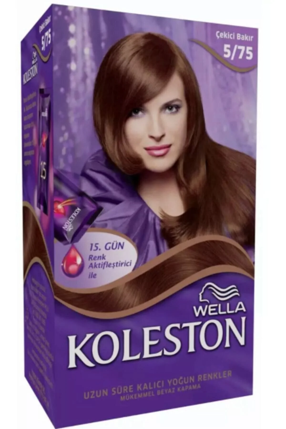 رنگ مو موی مسی جذاب 5.75 کیت KOLESTON wella koleston