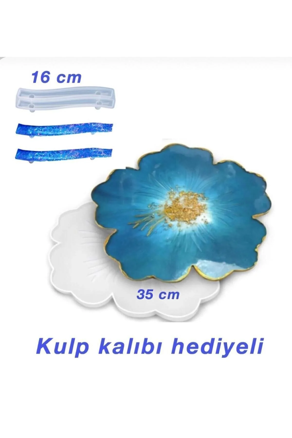 فیگور قالب اپوکسی سینی سیلیکونی طرح دار دیزی مدل 36.5 سانتی متر دسته ای هدیه است از ترکیه Şenhomee