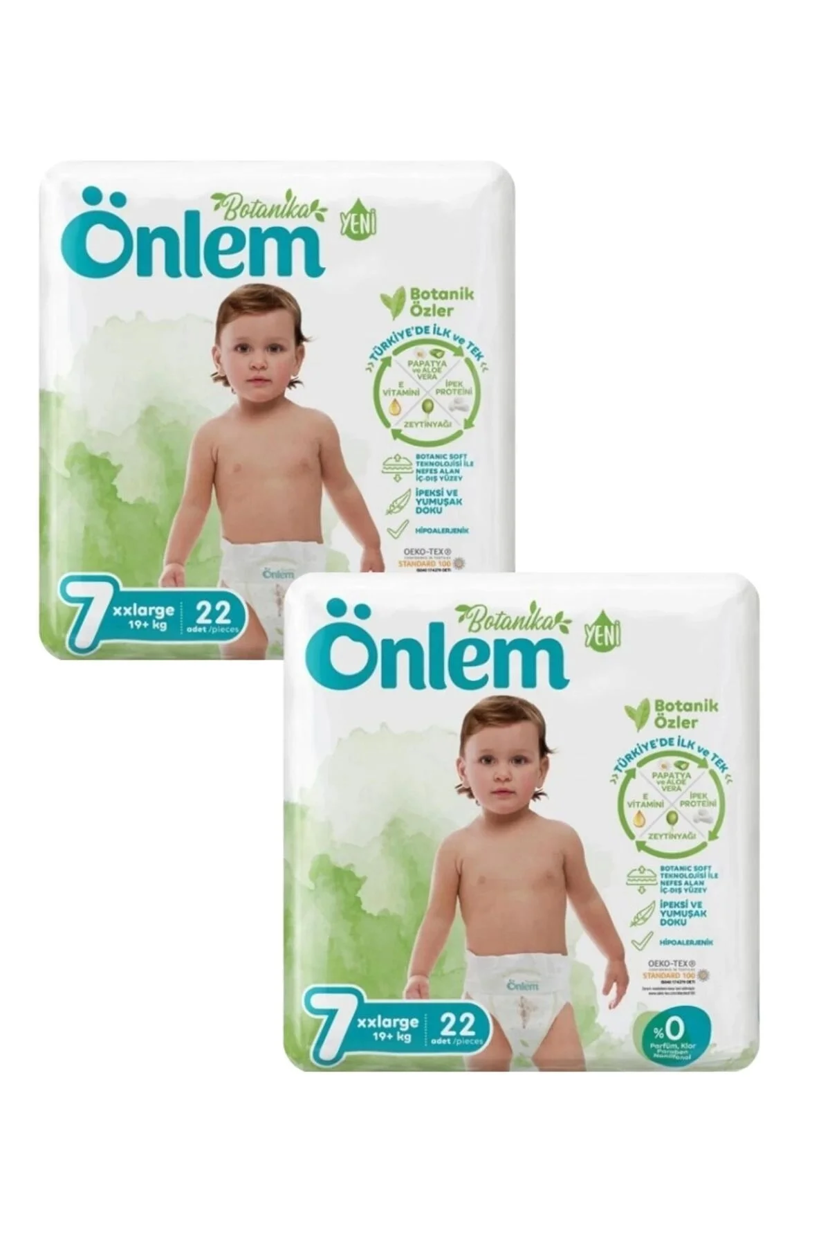 پوشک بچه بوتانیکا سایز 7 دابل جامبو NO XXL 22 LI X 2 عدد اورجینال ÖNLEM