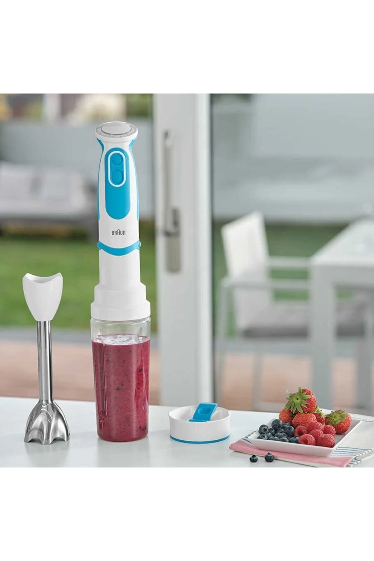 مخلوط کن شخصی دستی و اسموتی MQ5251WH مجموعه 2 عددی 1000 وات اورجینال Braun