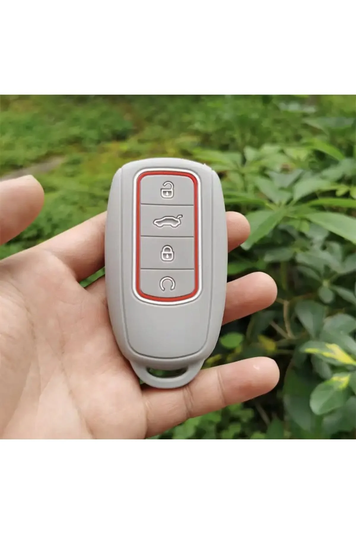 لوگانو جاسوئیچی خودرو CHERY TIGGO 8 PRO OMODA 5 7 AVANTGARDE JAECOO SILICONE KEY CASE GREY emii auto spare parts