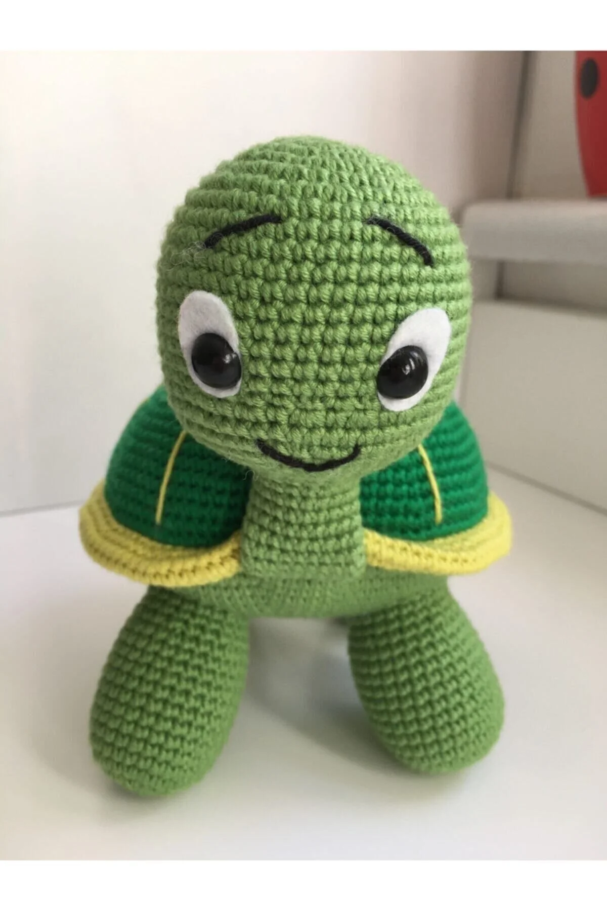 اسباب بازی های پشمی AMIGURUMI TOY TURTLE TOSPIK 15 سانتی متر Kukaoyuncak