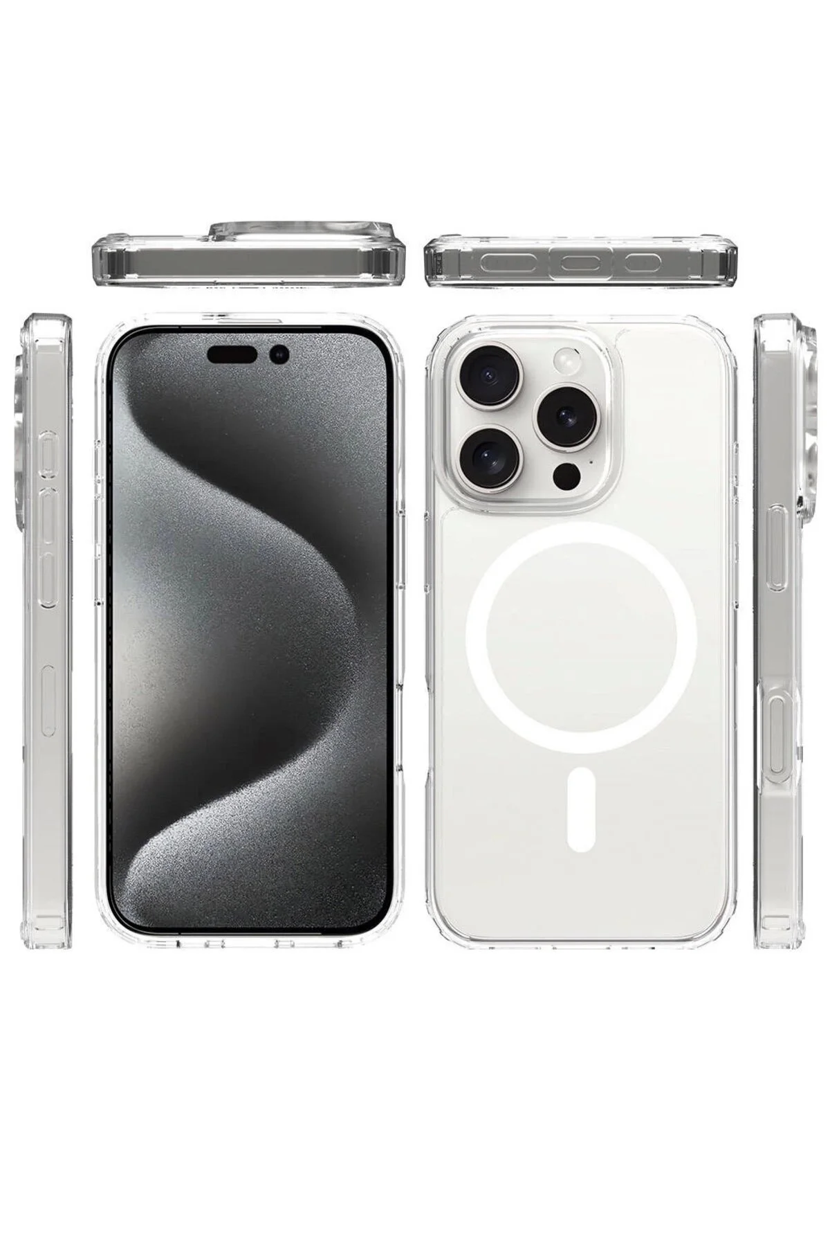 کاور و قاب APPLE IPHONE 16 PRO MAX CASE MAGSAFE شفاف کامپیوتر سخت REDCLICK EMBOS COVER با قابلیت شارژ Redclick
