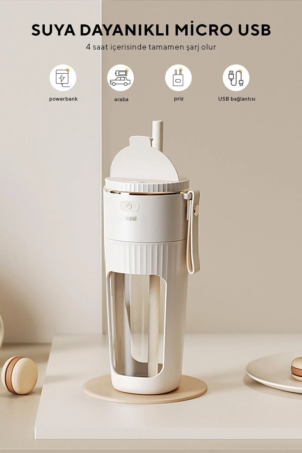 مخلوط کن شخصی اسموتی عملکرد قابل حمل SMOTHIE BLENDIR 80W 350ML FR BL0318 Fressi