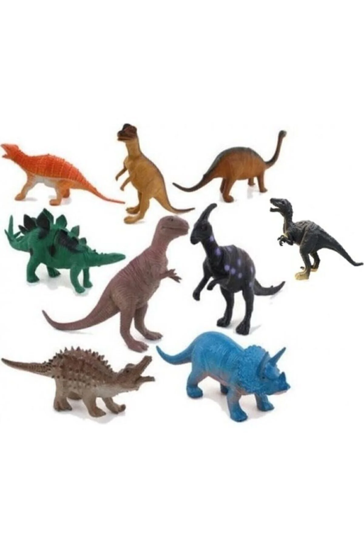 اسباب بازی های فیگور دیگر TOY ANIMALS 8 PIECE DINOSAUR SET دایناسورها Yeşil Dinozor
