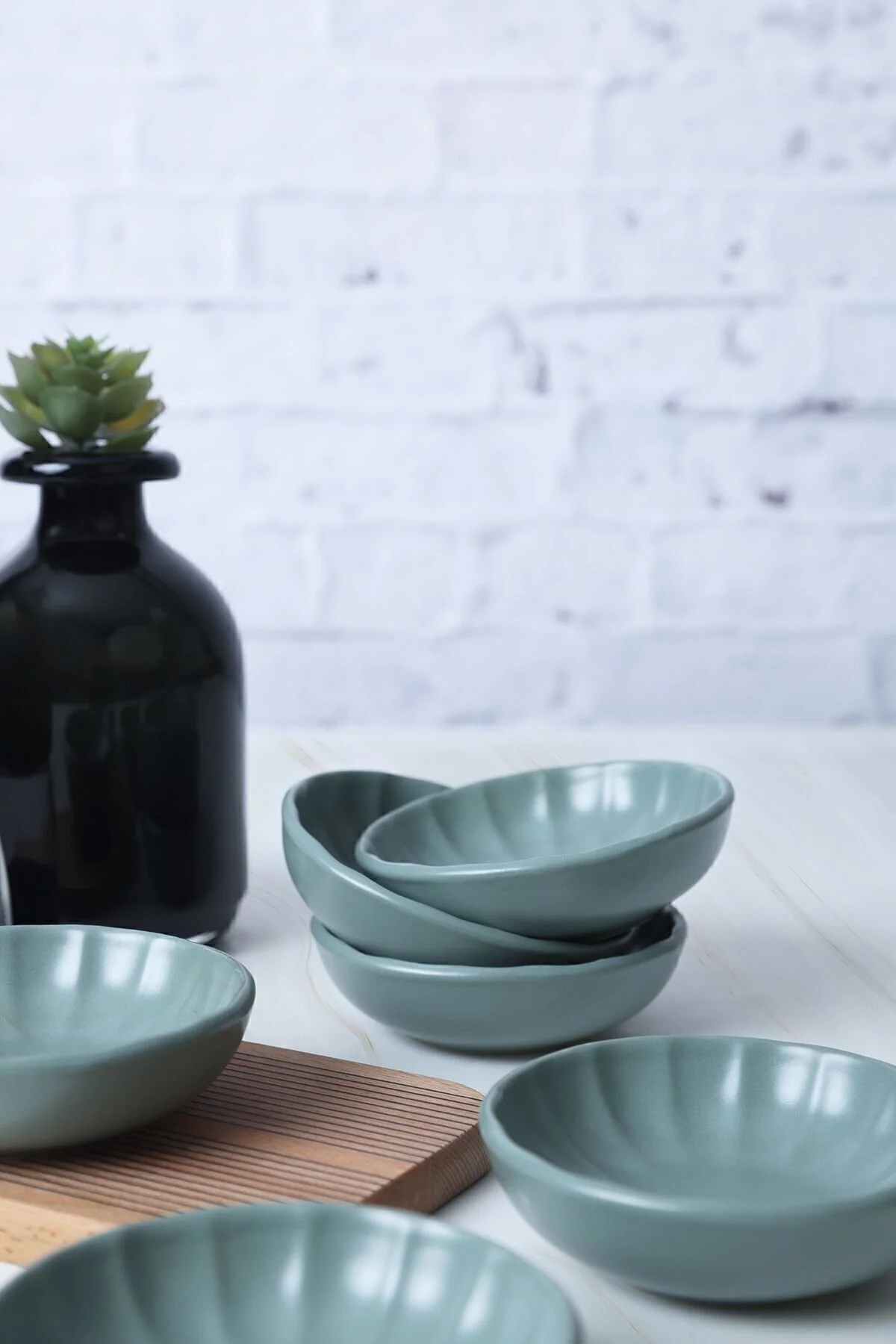 کاسه کوکی GREEN MATTE SAUC 12 CM 6PCS 322 Keramika
