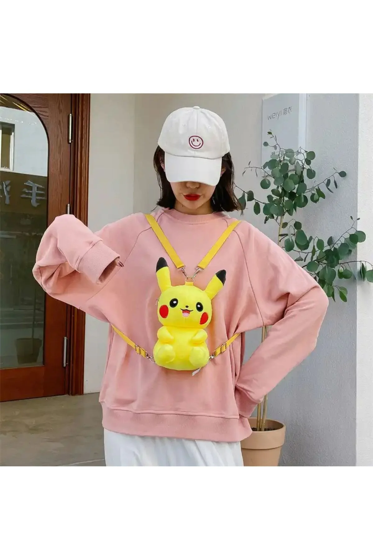 اسباب بازی های پشمی PIKACHU جدید کوله پشتی مخمل دار مد با کیفیت بالا مینی کارتونی دخترانه همه کاره Techmarketi