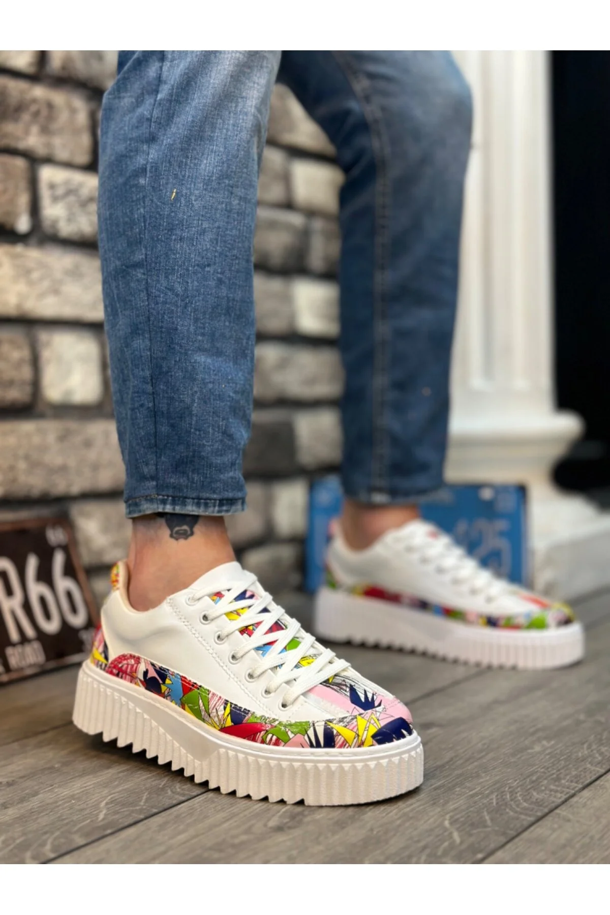 کفش مردانه BA0801 BOA BAS HIGH BASE STOREDED SNEAKERS مردان BOA