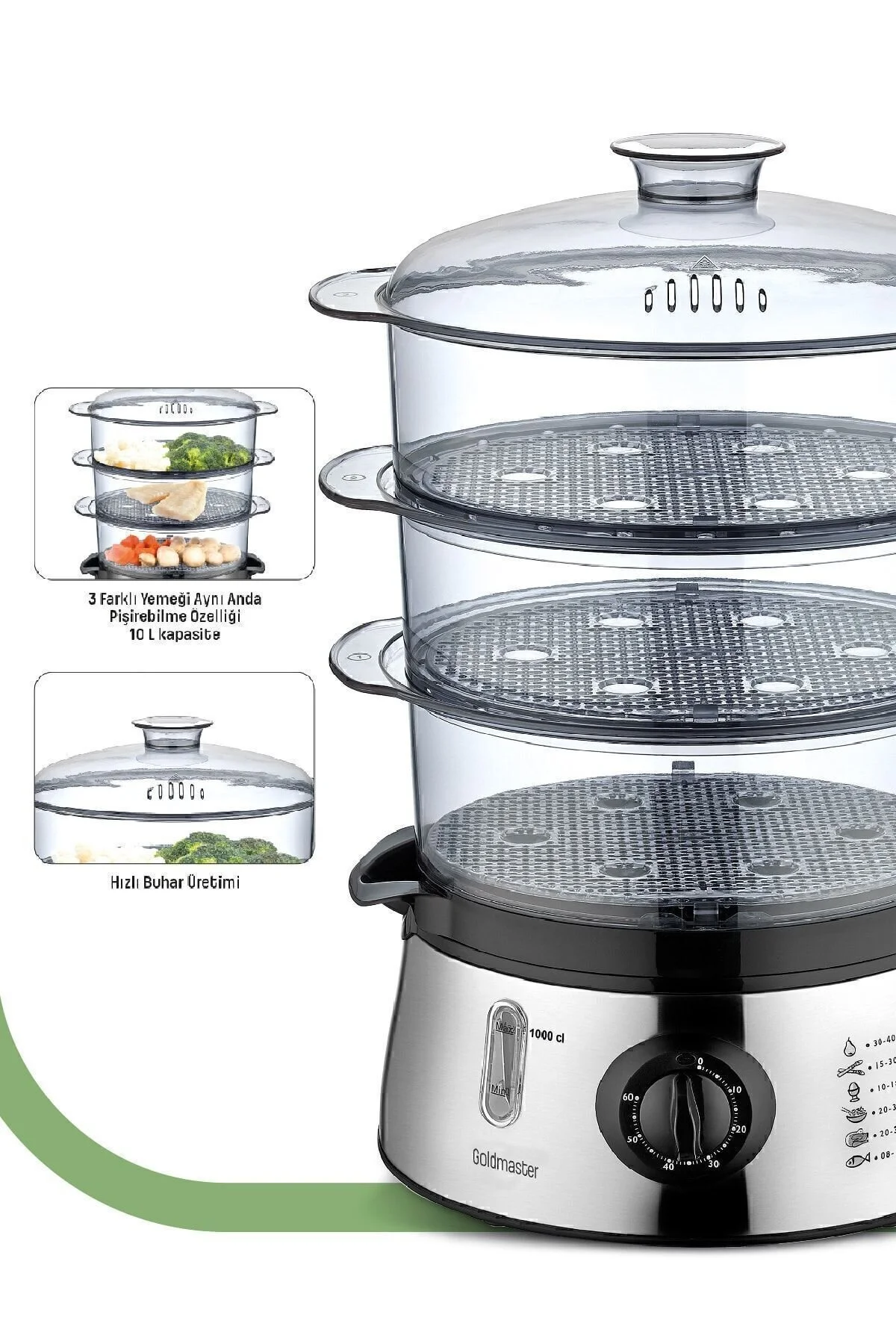 پلوپز چندکاره بخارپز 60 دقیقه ای بایوفیت GM7268 اورجینال GoldMaster