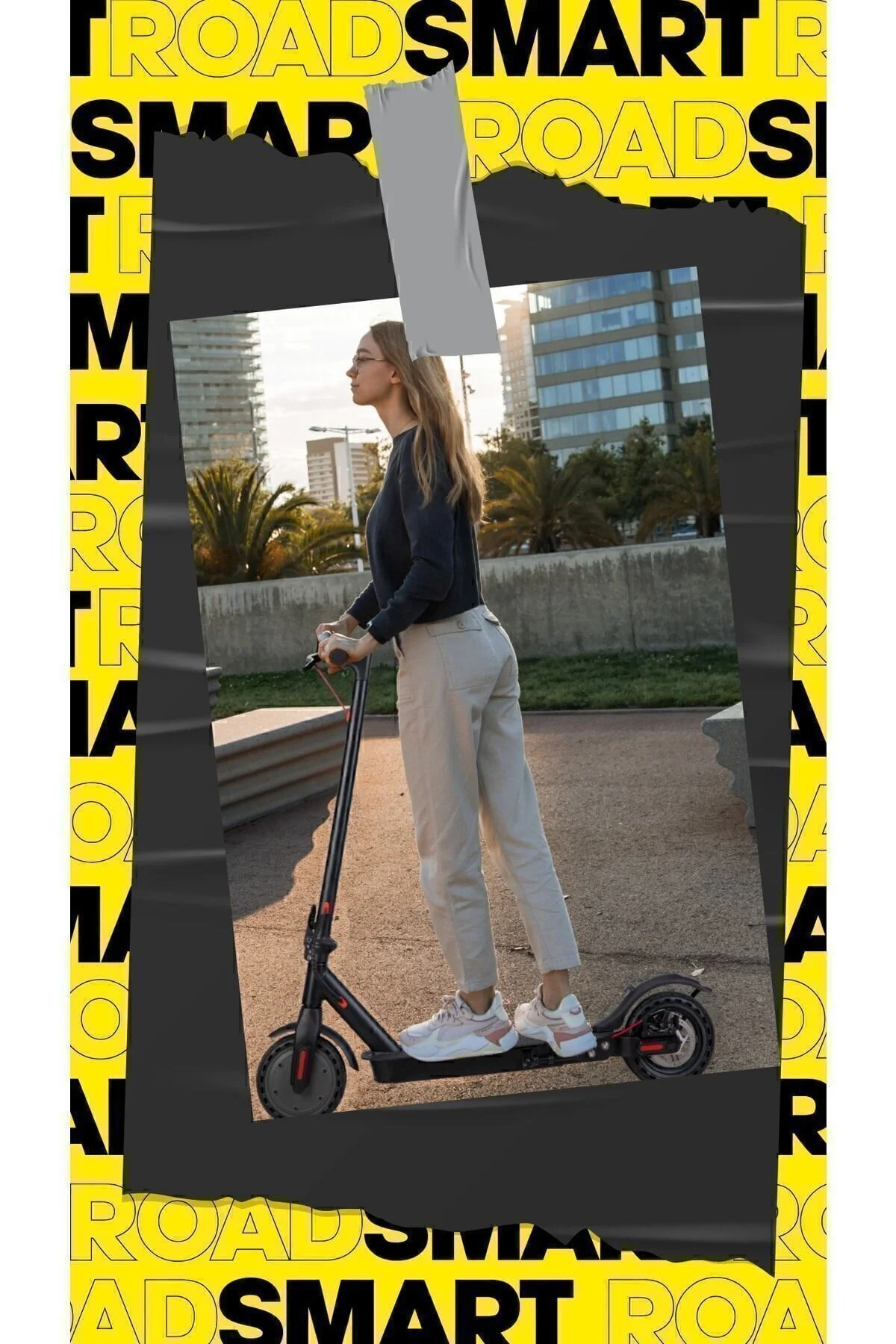 اسکوتر برقی تایر تاشو با کمک فنر Roadsmart