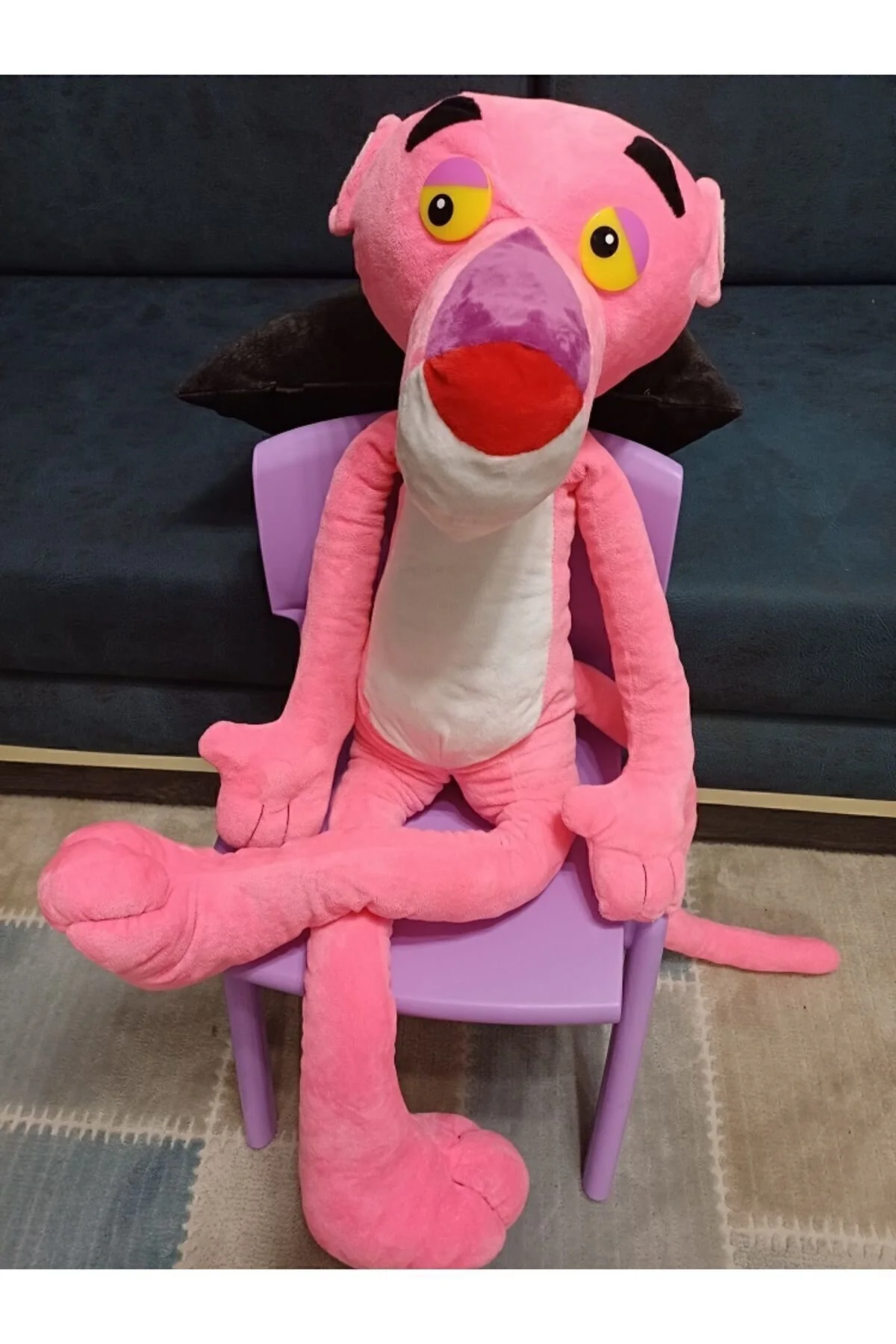 اسباب بازی های پشمی پلنگ صورتی 100 سانتی متری مخملی 1 سطح فوق العاده Pink Pather