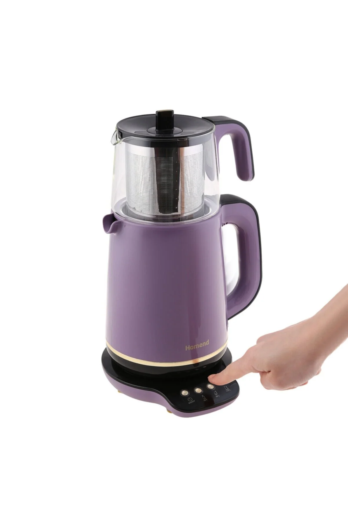 چای ساز بنفش Royaltea 1763H صحبت کردن دستگاه طلای  HOMEND