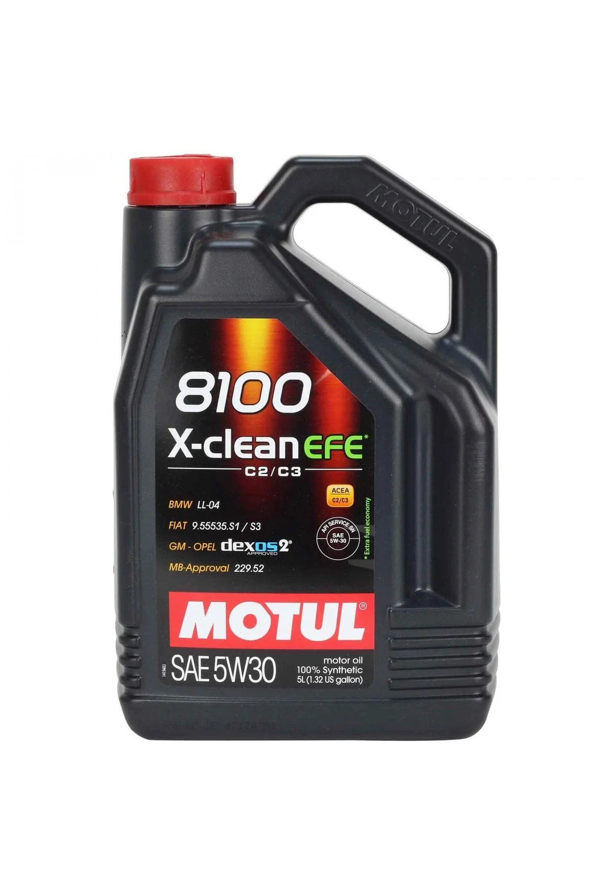 روغن و مکمل موتور 8100 X CLEAN EFE C2 C3 SAE 5W 30 مصنوعی کامل 5 لیتر موتول Motul