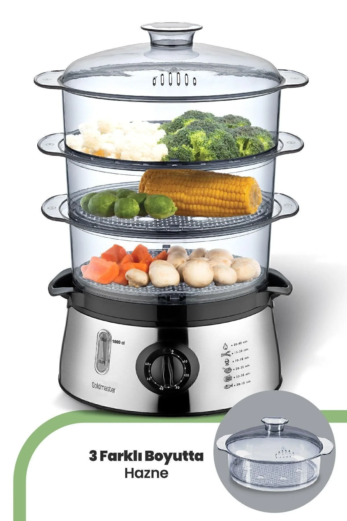 پلوپز چندکاره بخارپز 60 دقیقه ای بایوفیت GM7268 اورجینال GoldMaster