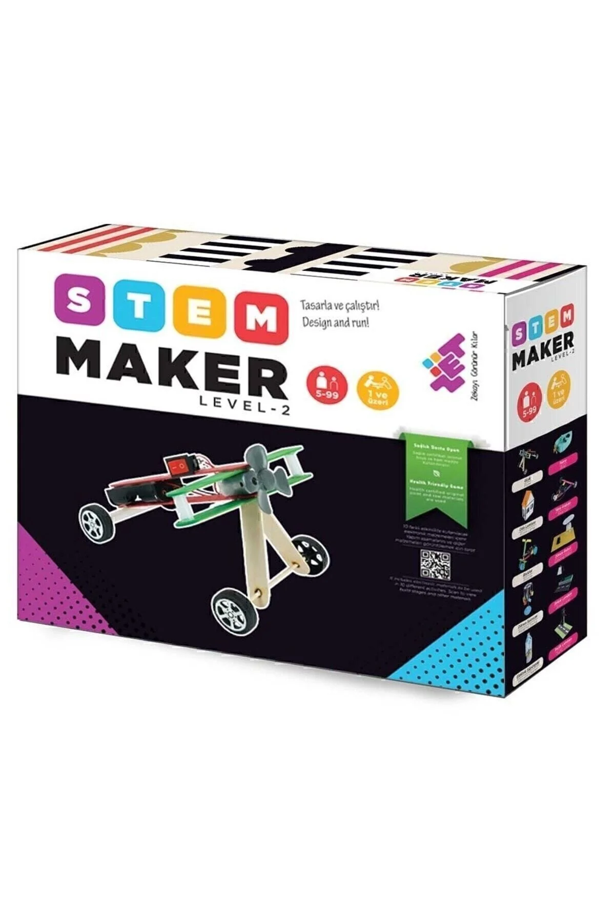 ست علمی اسباب بازی Seam Maker Electronic Set سطح 2 5+ سن 1+ بازیکنان فقط مواد الکترونیکی Zet Zeka