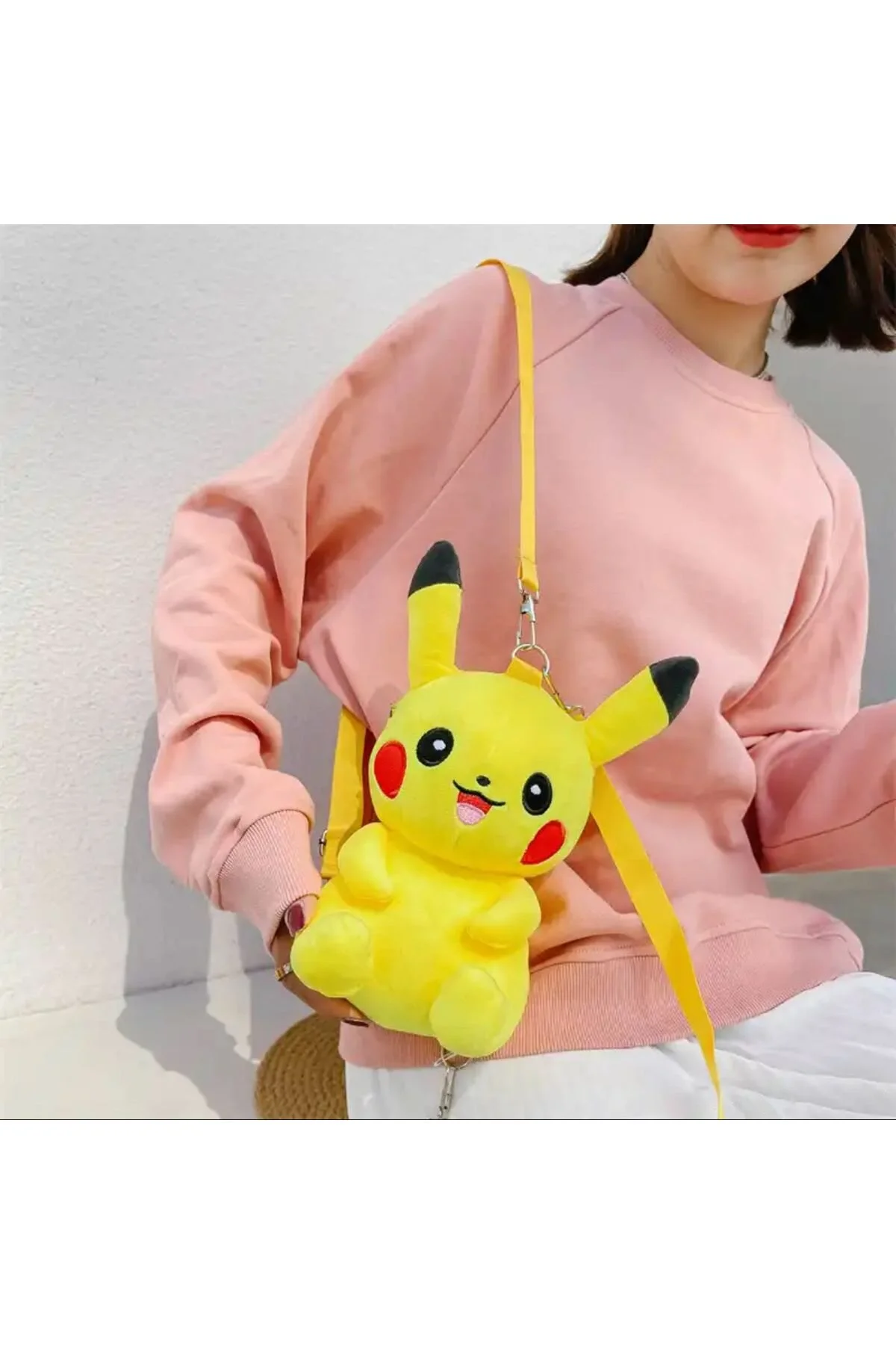 اسباب بازی های پشمی PIKACHU جدید کوله پشتی مخمل دار مد با کیفیت بالا مینی کارتونی دخترانه همه کاره Techmarketi