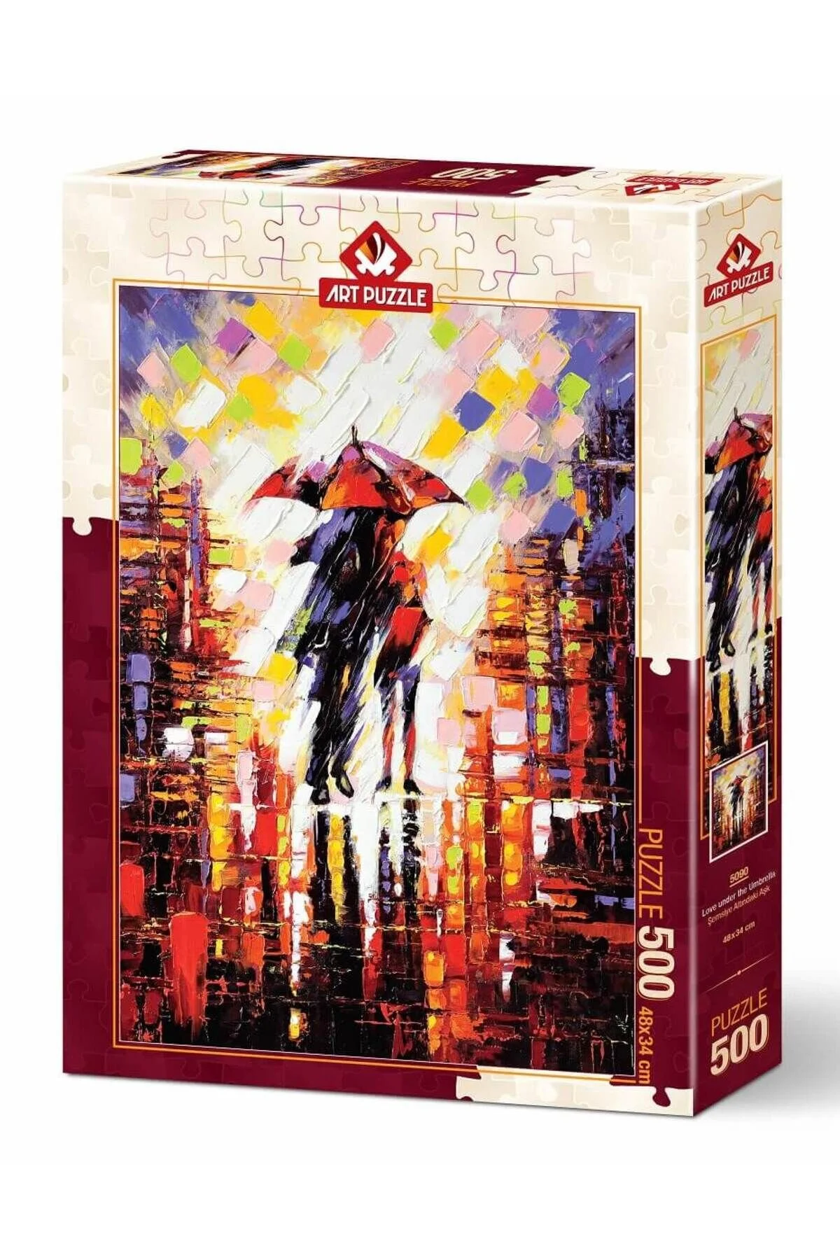 پازل ها و یاپبوزهای کودک عشق زیر چتر 500 قطعه 5090 اورجینال ارت Art Puzzle