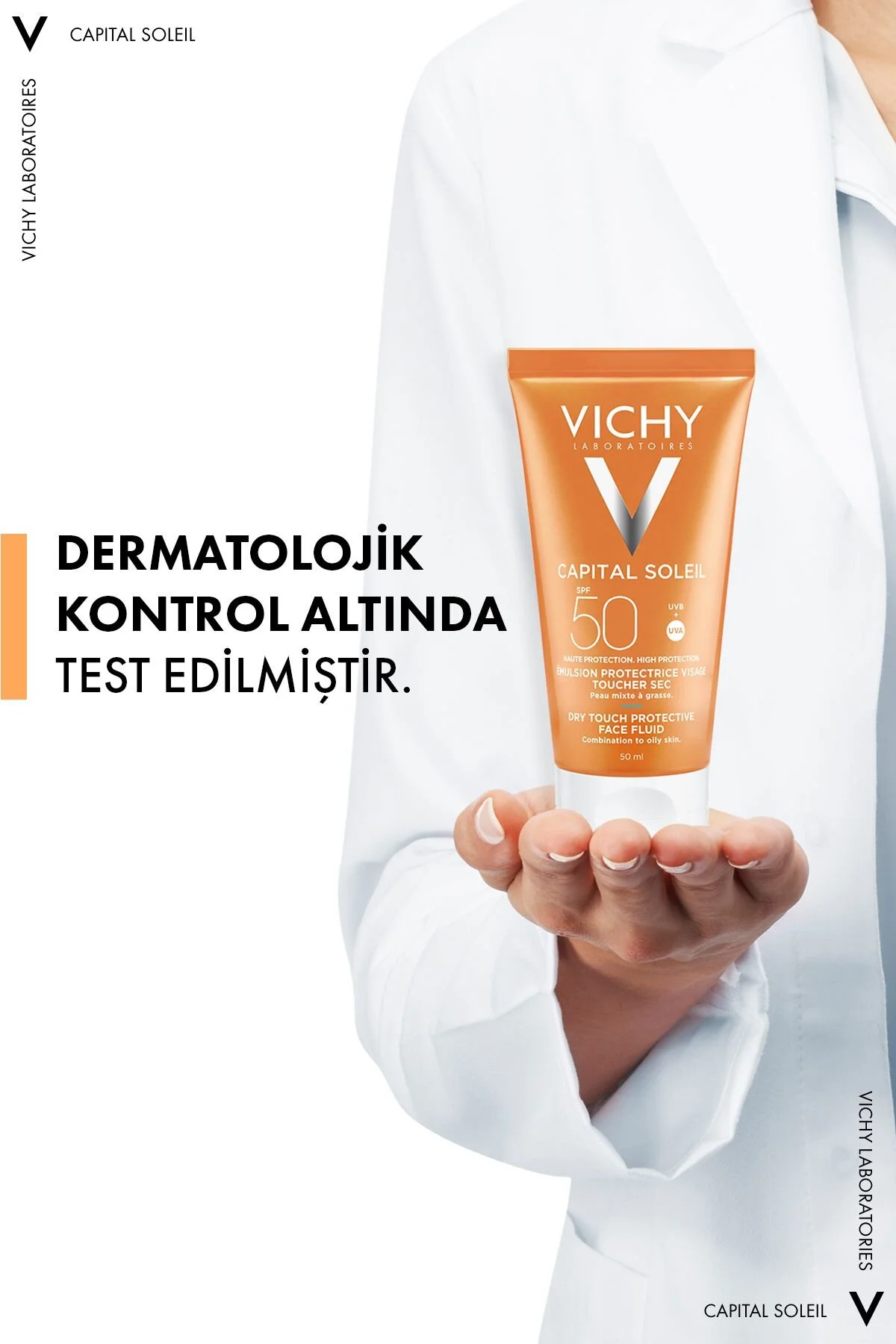 ست کرم ضد آفتاب مجموعه مراقبت از پوست برای مخلوط و روغنی: SOLEIL CAPITAL ژل تمیز کننده صورت NORMADERM ویشی Vichy