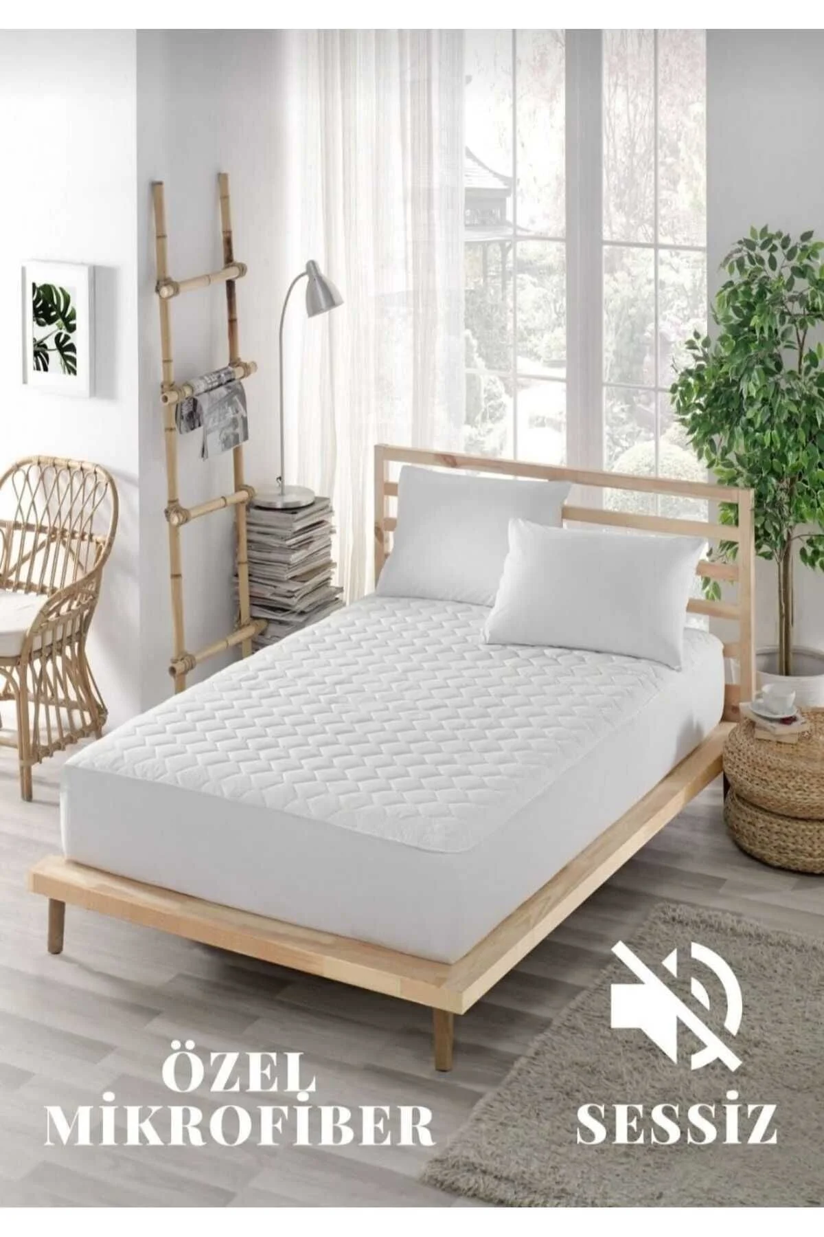 ست ملحفه دو نفره ورق های RUBABY DOUBLE PIKE COTTON LDJACE لاستیکی با تایر سفید AYHOME