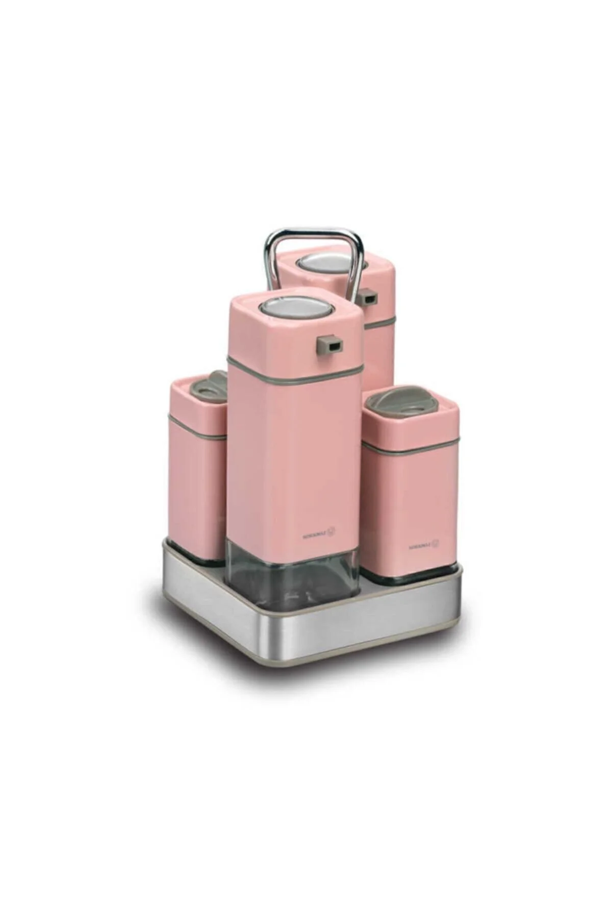 سبد رخت A697 STORA MAGNOLIA PINK 4 PITCH SALAD SET KORKMAZ