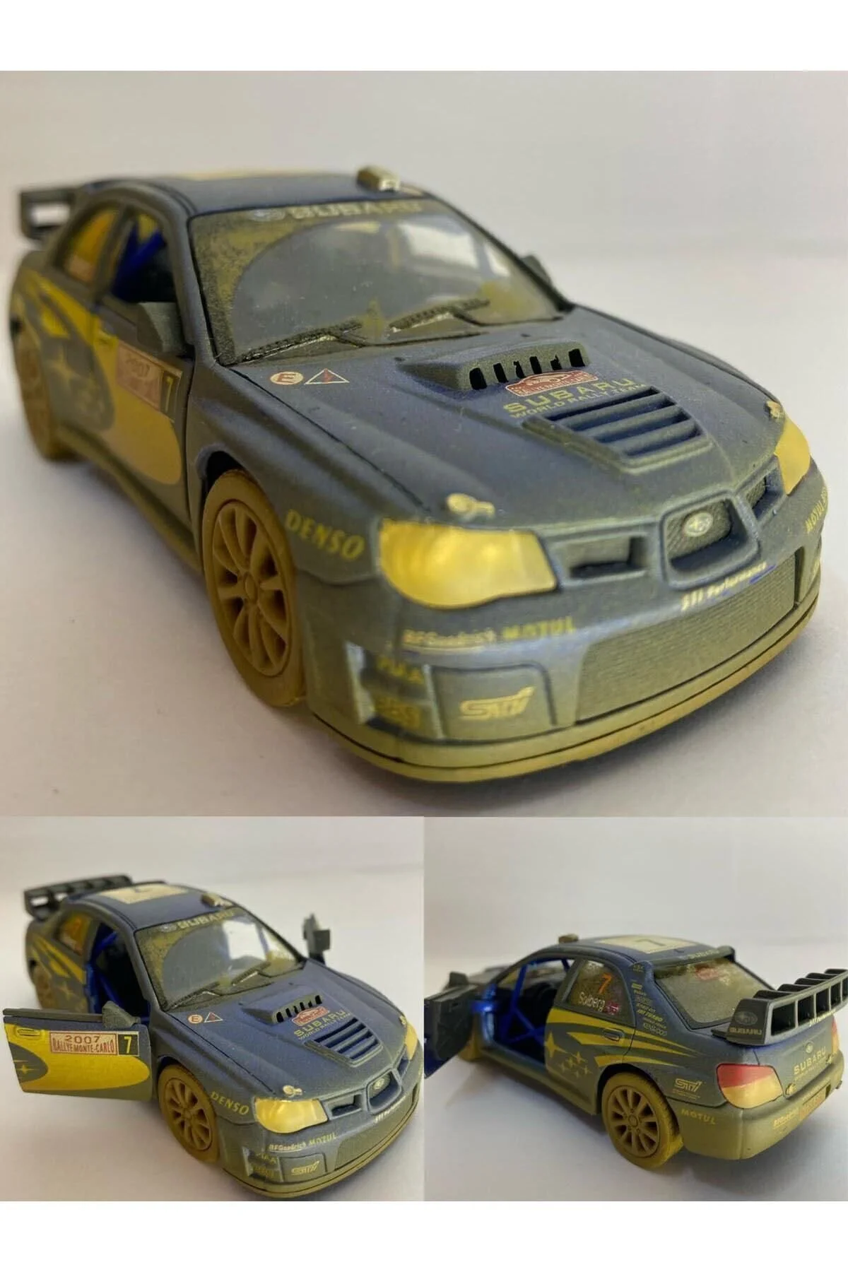 مدل خودرو ماشین اسباب بازی فلزی سوبارو ایمپرزا WRC مادی اورجینال درب 12 سانتی متر باز می شود Diecast