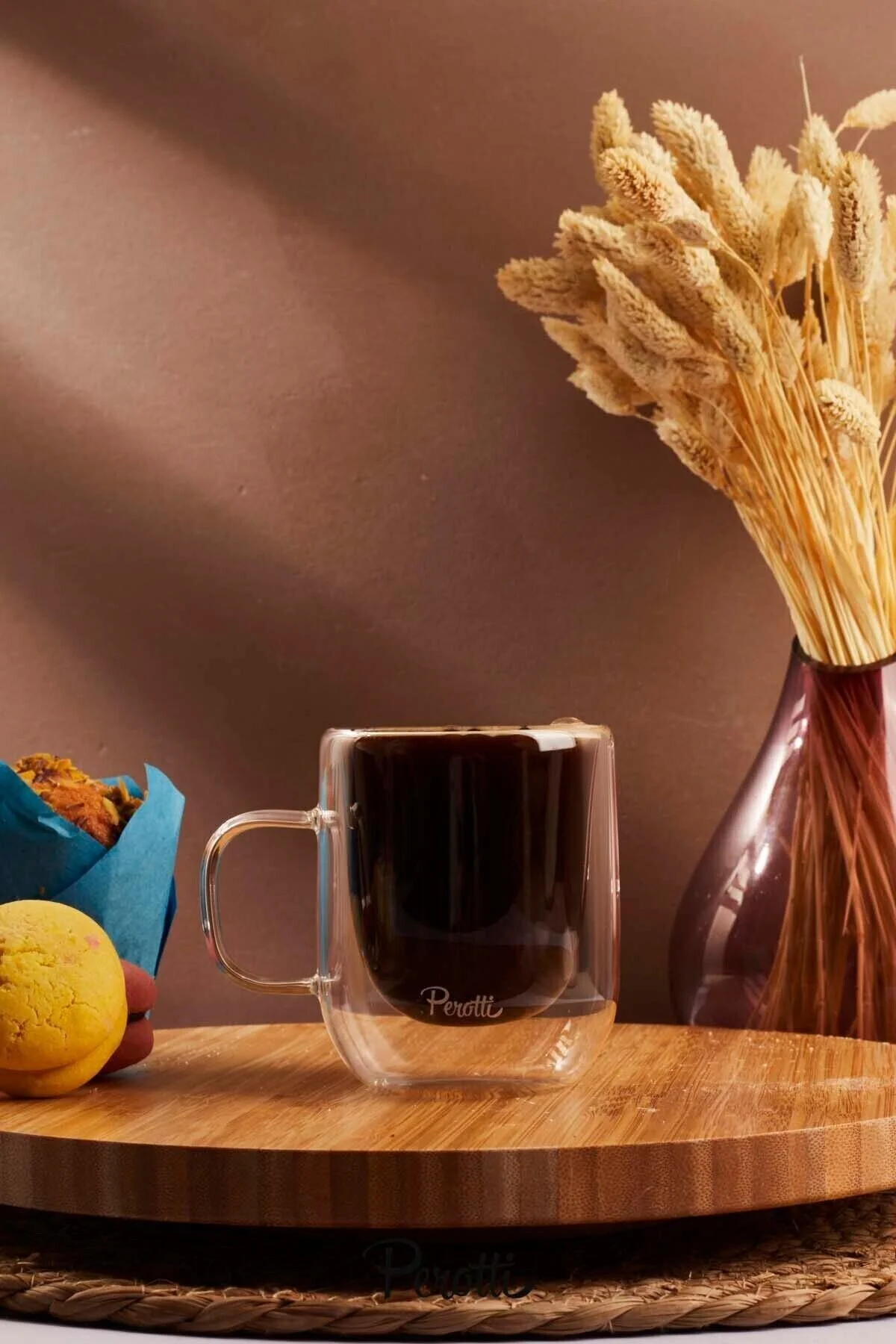 لیوان شیشه ای دو جداره 225 میلی لیتری پروتی Perotti