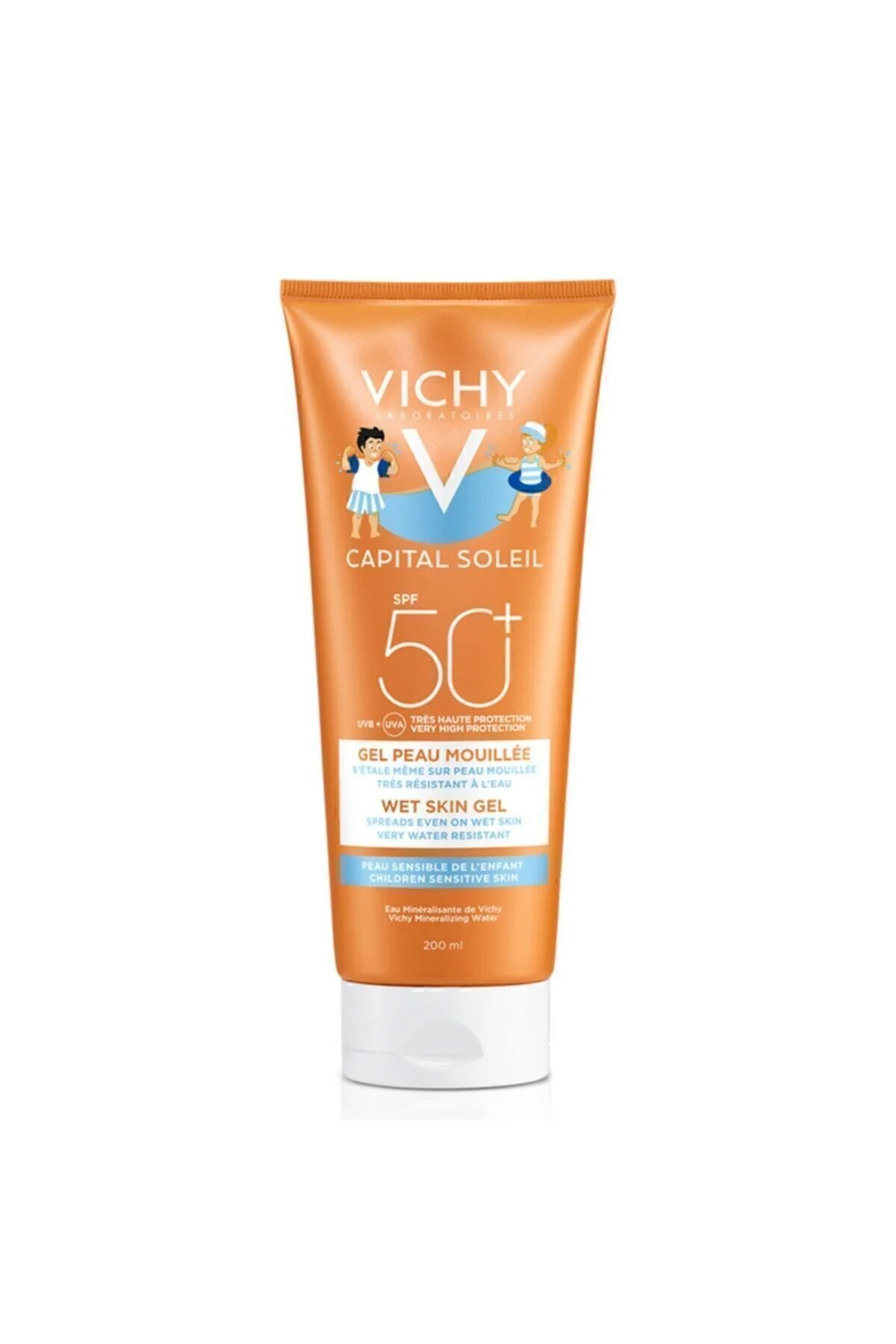 کرم ضد آفتاب کودک CAPITAL SOLEIL SPF 50 FACE و بدن شیر 200 میل کودکان ویشی Vichy