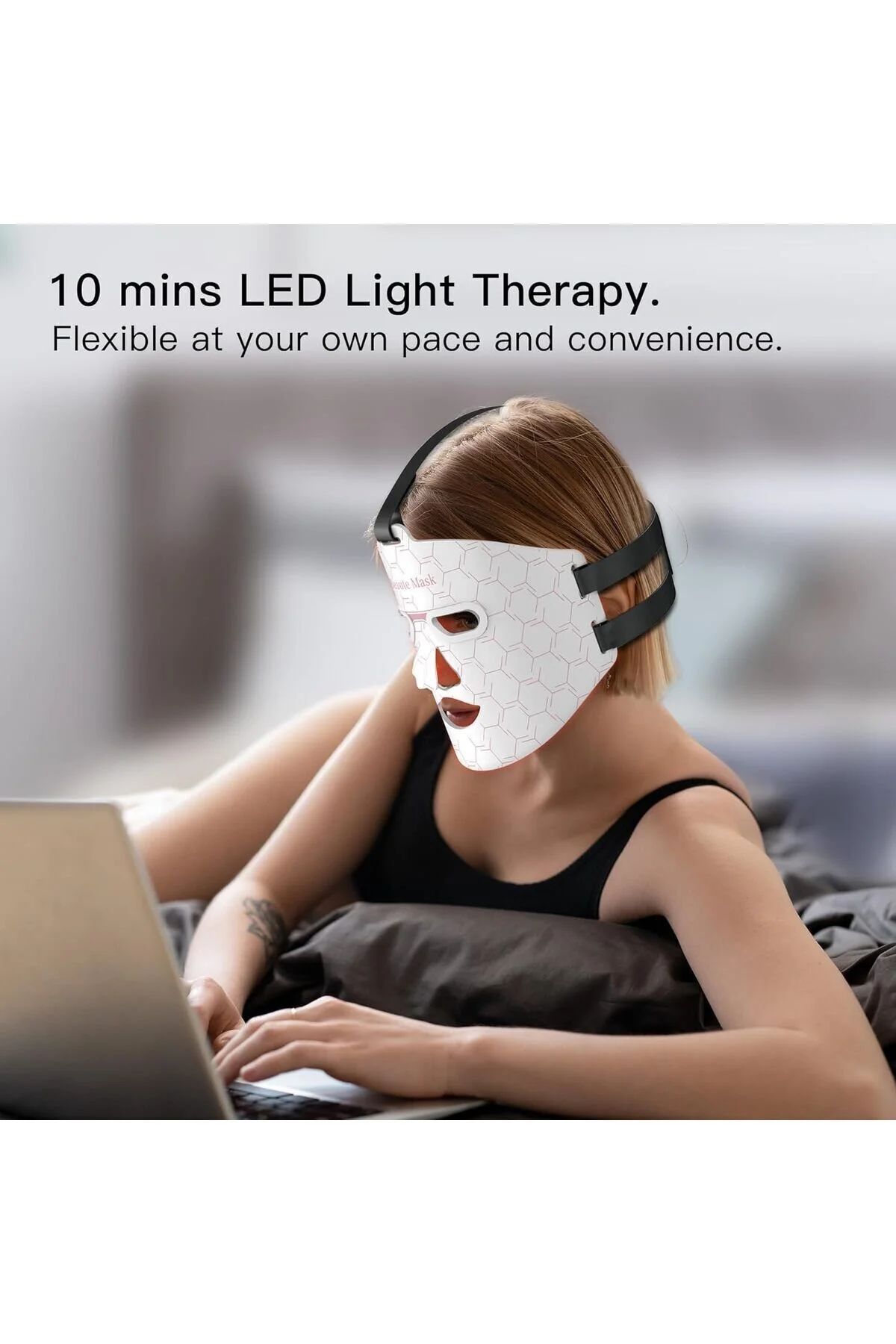 ماساژور صورت شارژ قابل حمل ضد انعطاف پذیری پوستی سفت کننده فوتون LED روش درمانی ماسک UralTeknik