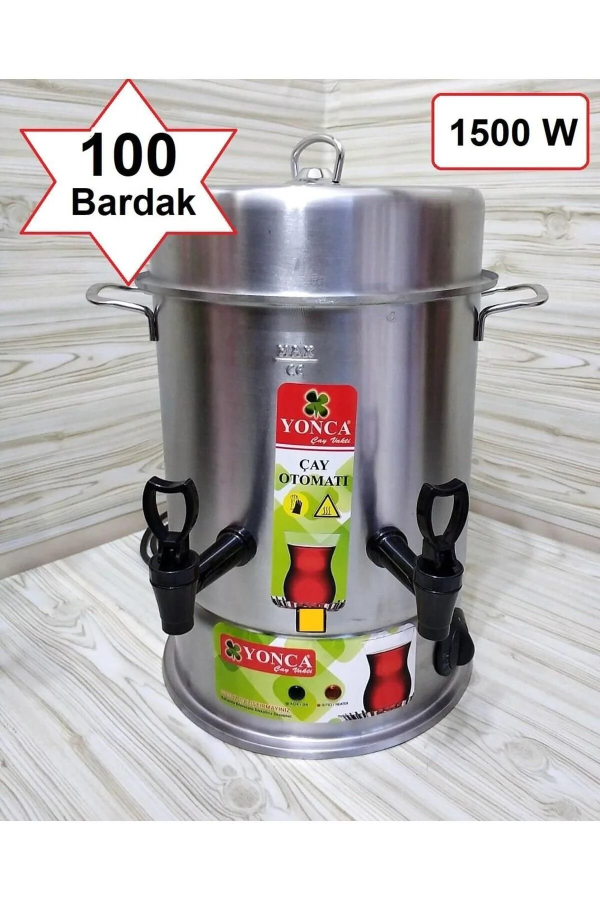 چای ساز دستگاه فروش سماور برقی 100 لیوان اورجینال Yonca