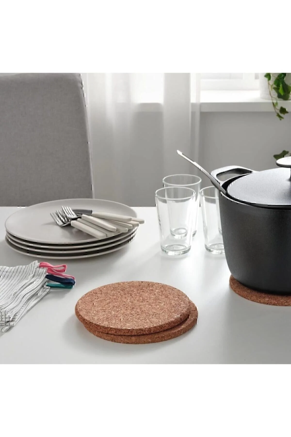 زیر قابلمه‌ای زرد قابلمه ای Heat Nihale Mushroom Pan Teapot Line 1 قطعه  IKEA
