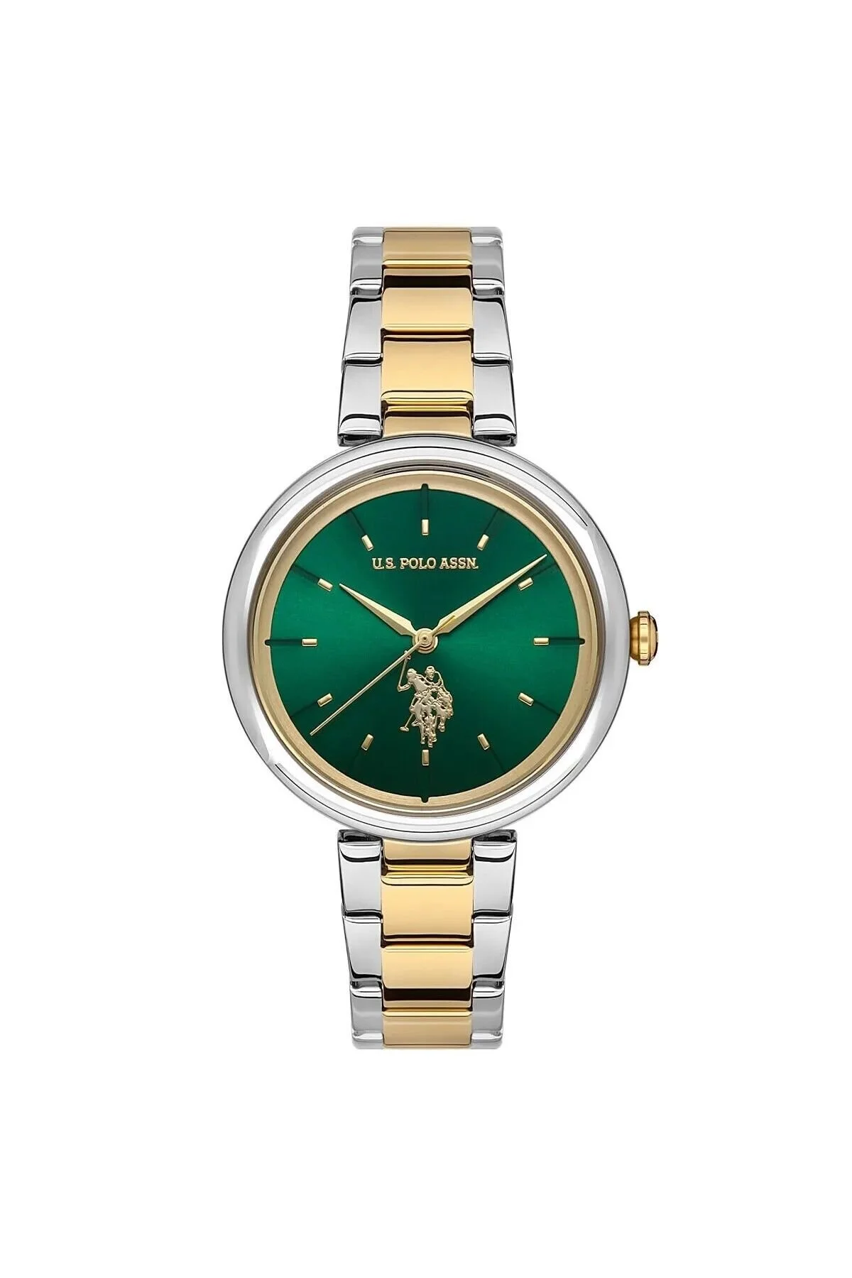 ساعت مچی زنانه در رنگ طلایی سبز یو اس پولو U.S. Polo Assn.