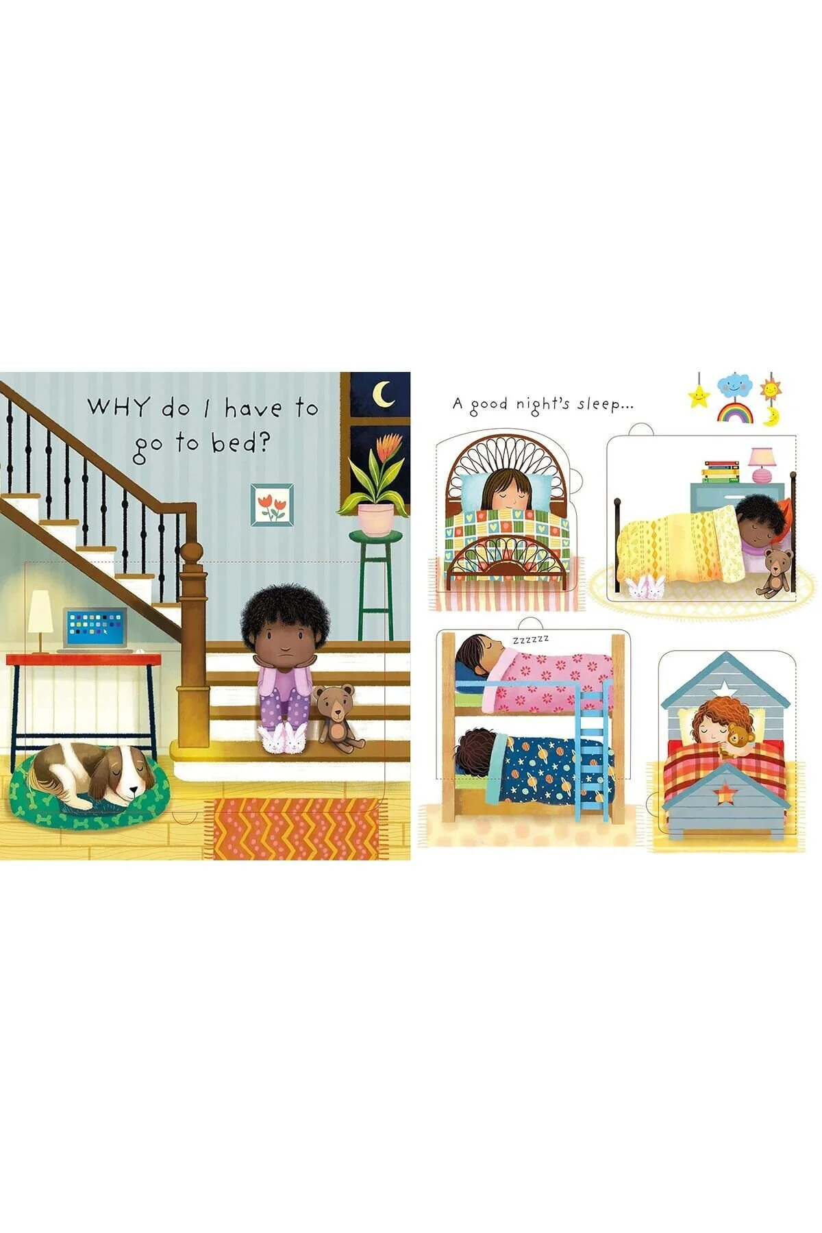 کتاب های کودک به زبان خارجی اولین سوالات و پاسخ ها چه کسی باید رختخواب بروم؟ Usborne