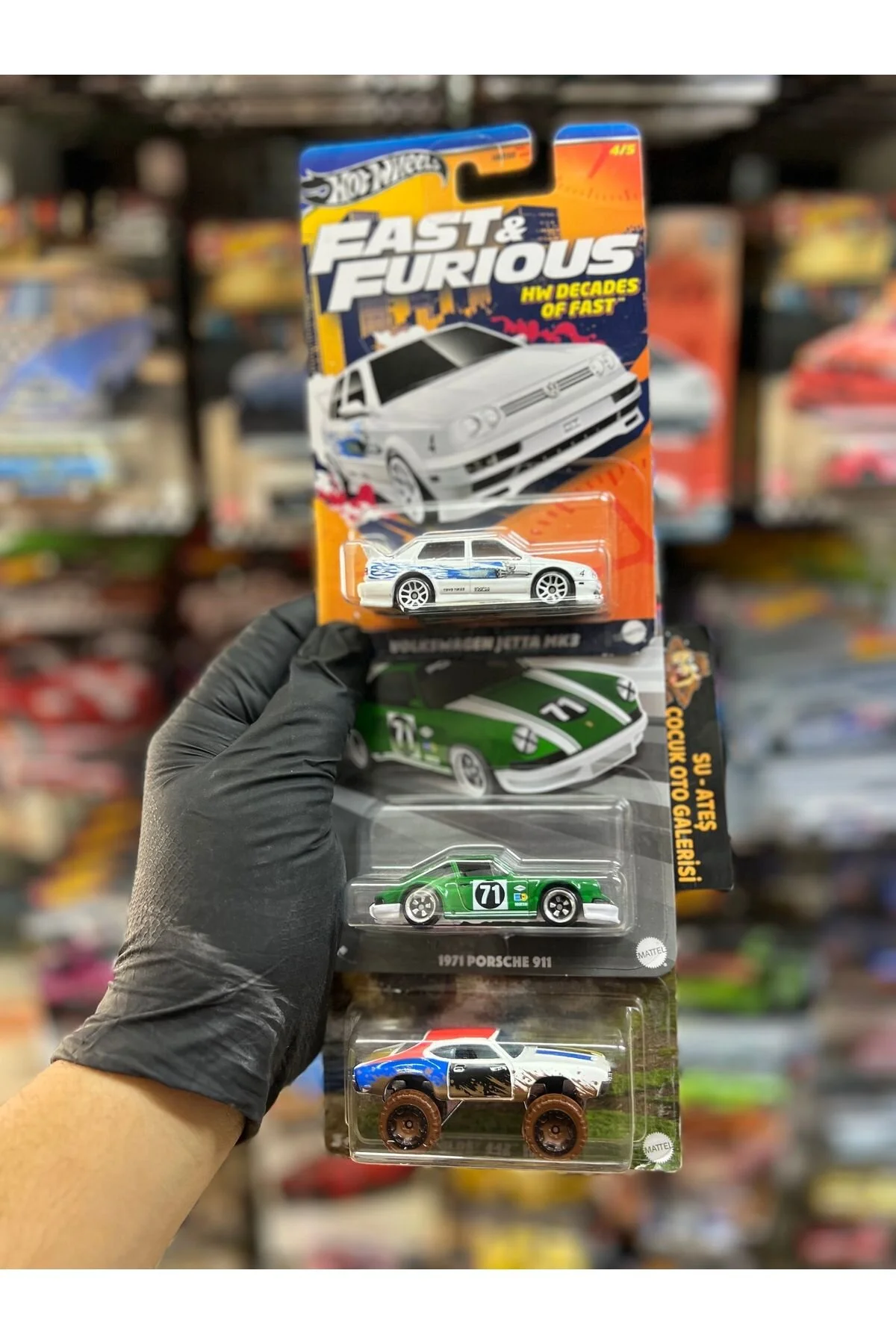 ماشین اسباب بازی JETTA PORSCHE W30 مجموعه 3 SET هات ویلز اورجینال HOT WHEELS