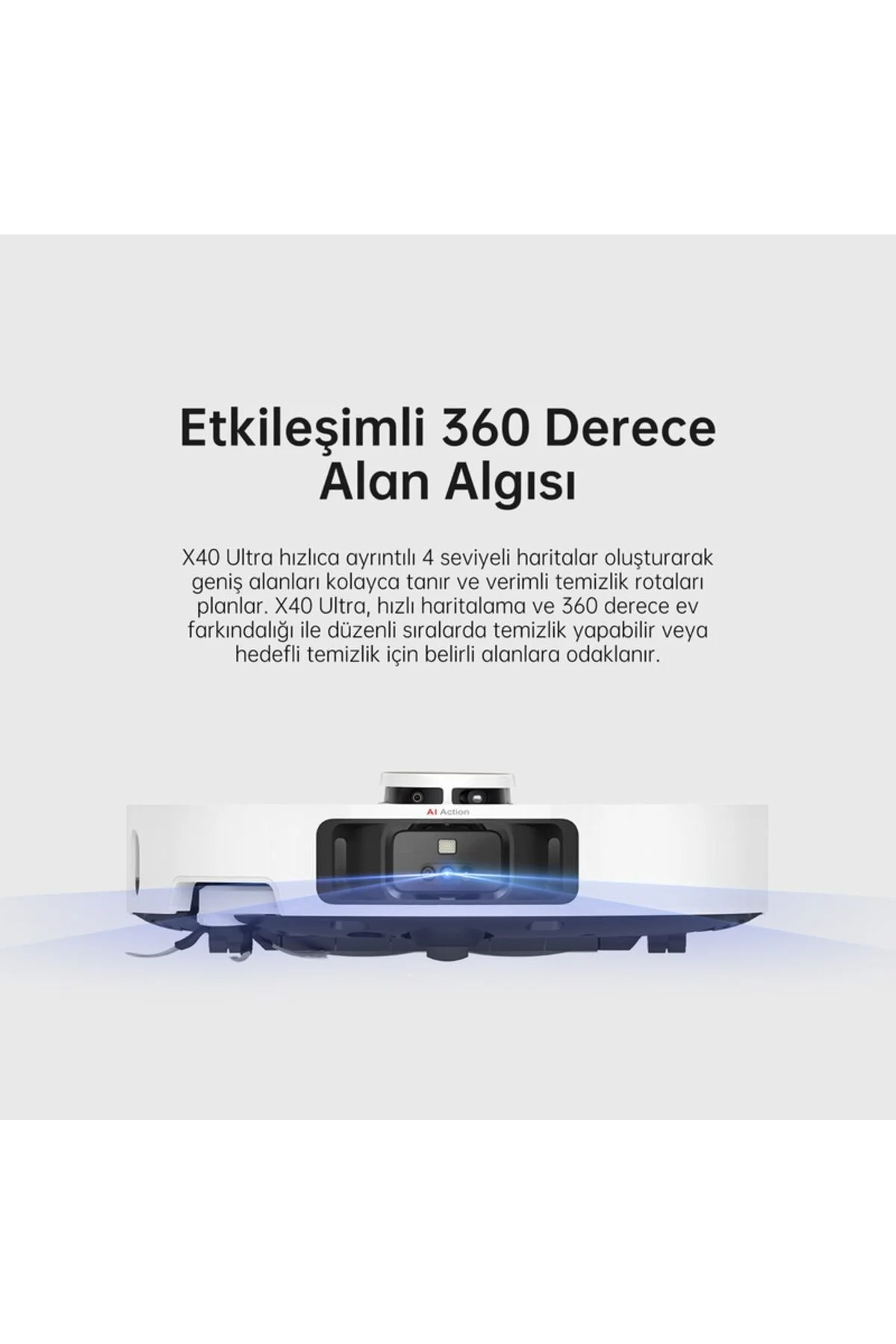جاروبرقی رباتیک سفید X40 قابل جابجایی و بوت پوتین 12.000 PA مکیدن قدرت Dreame