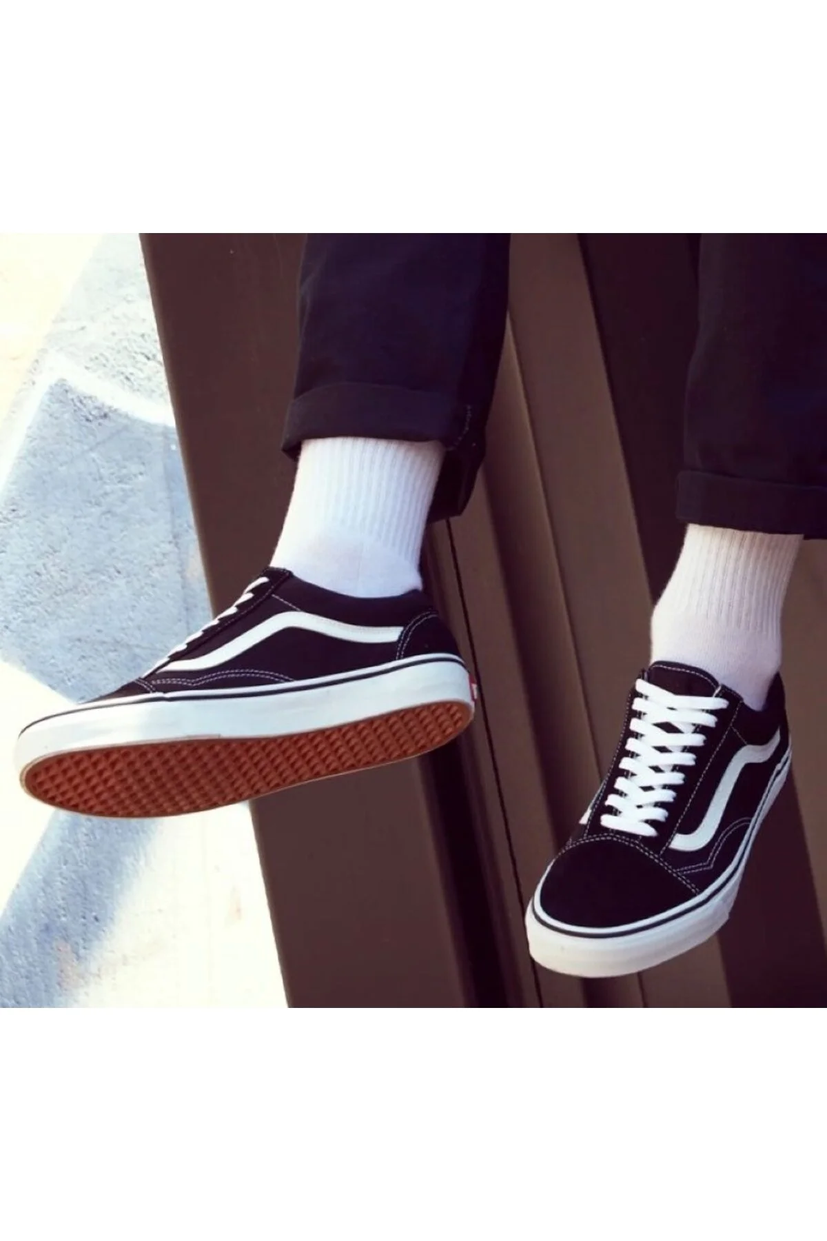 کفش مردانه زنانه یونیسکس روزانه سیاه قدیمی ونس Vans