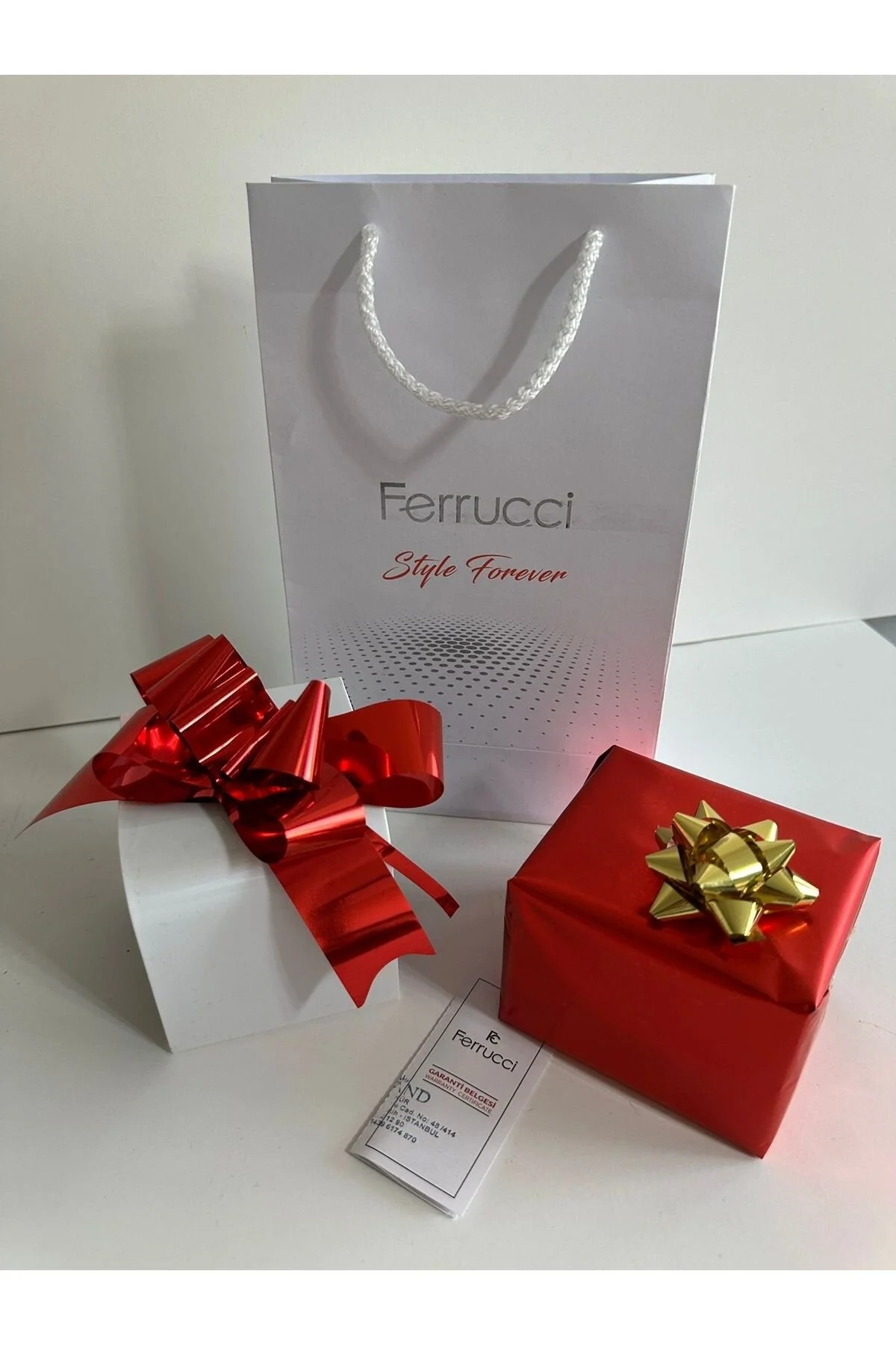 ساعت بند استیل رنگ بنفش برند FERRUCI جعبه بزرگ 2 سال گارانتی مچی زنانه هدیه دستبند Ferrucci