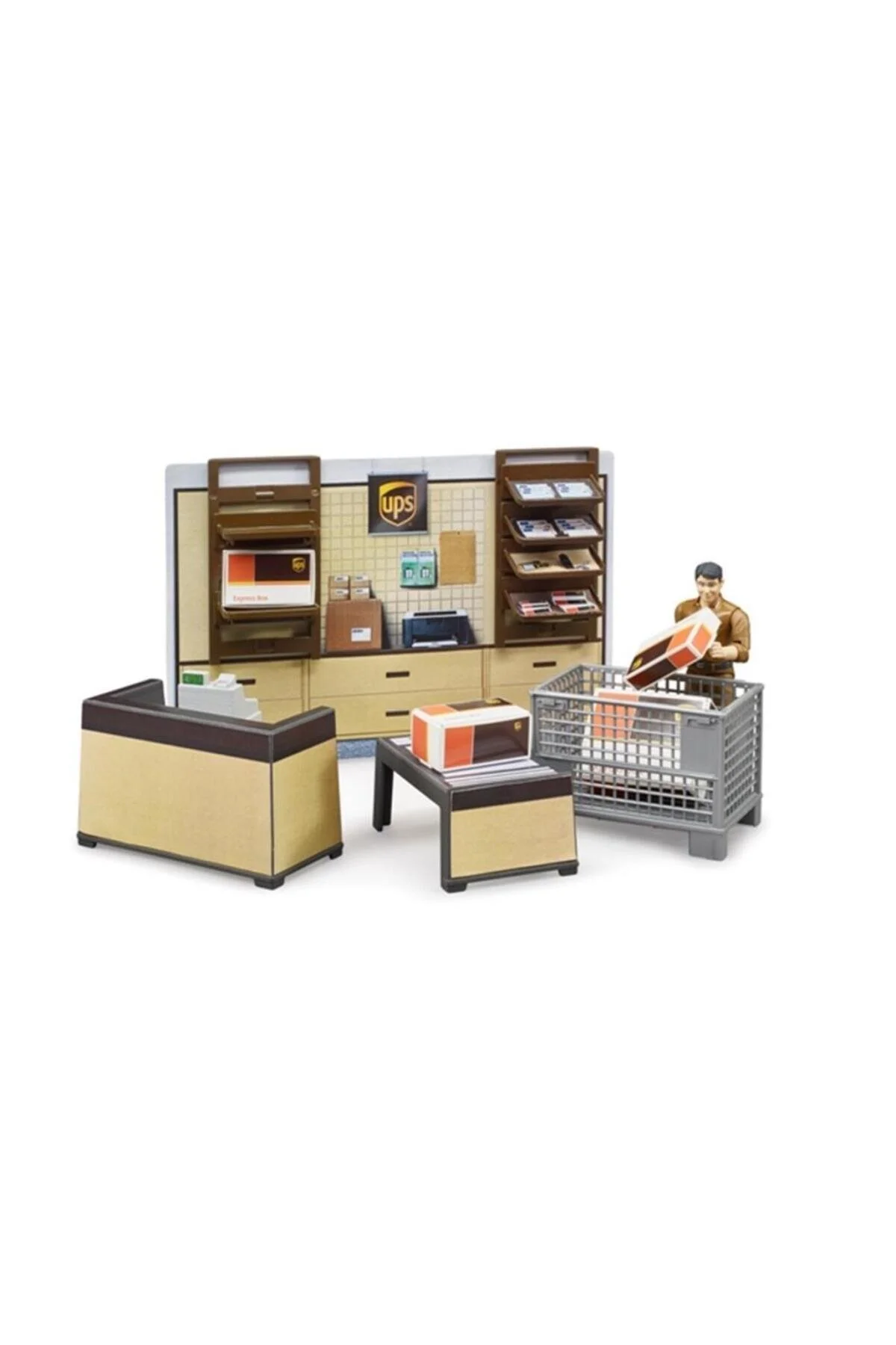 ماشین اسباب بازی UPS CARGO CENTER BR62250 اورجینال Bruder