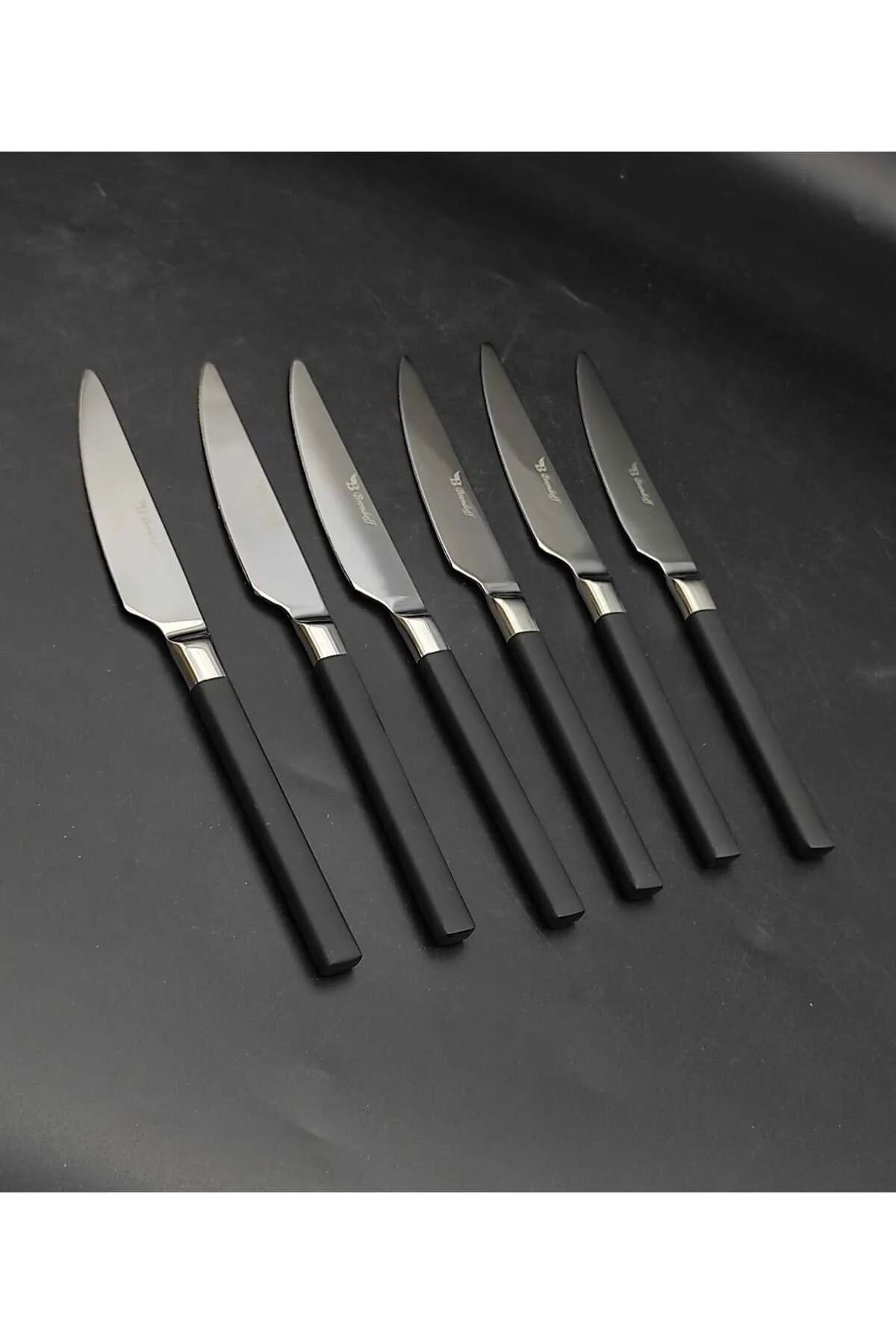 چاقو و ست سیاه Stayle Steel 6 قطعه غذا  BRONDOFF