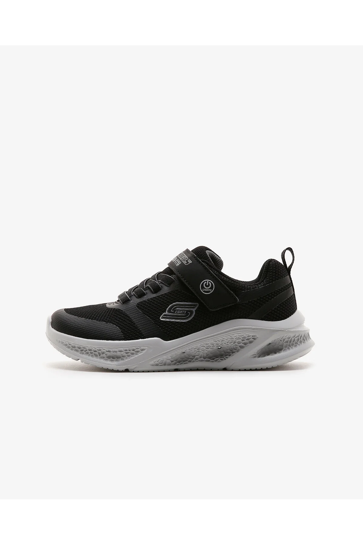 کفش دو و تمرین پسرانه بچگانه شهاب سنگ چراغهای بزرگ پسر بچه های سیاه Skechers