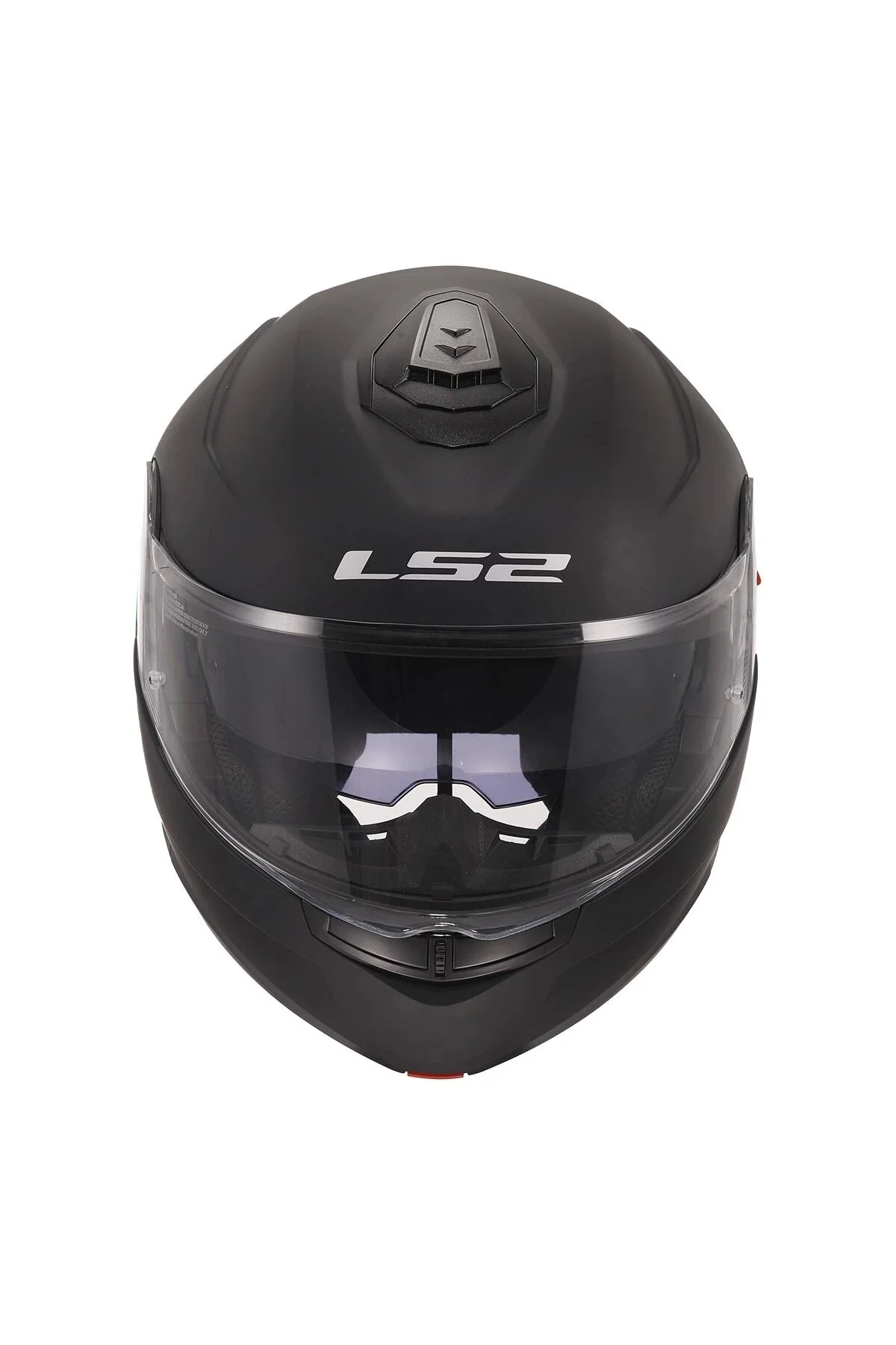 کلاه کاسکت موتورسیکلت STROBE 2 JAW مات سیاه را باز می کند ال اس LS2