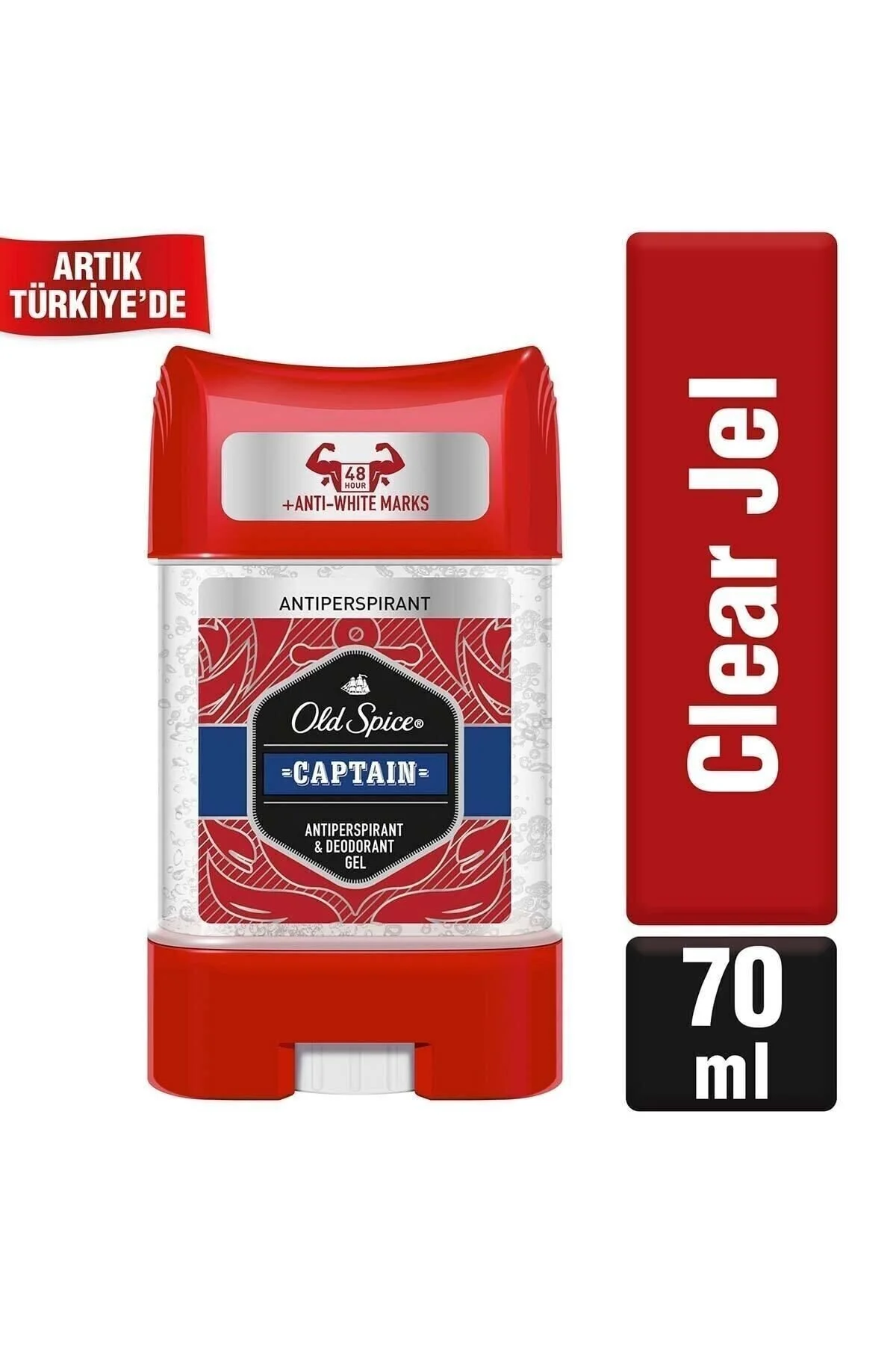 دئودورانت ژل مردانه مدل Captain Clear حجم 70 میلی لیتر اولد اسپایس Old Spice