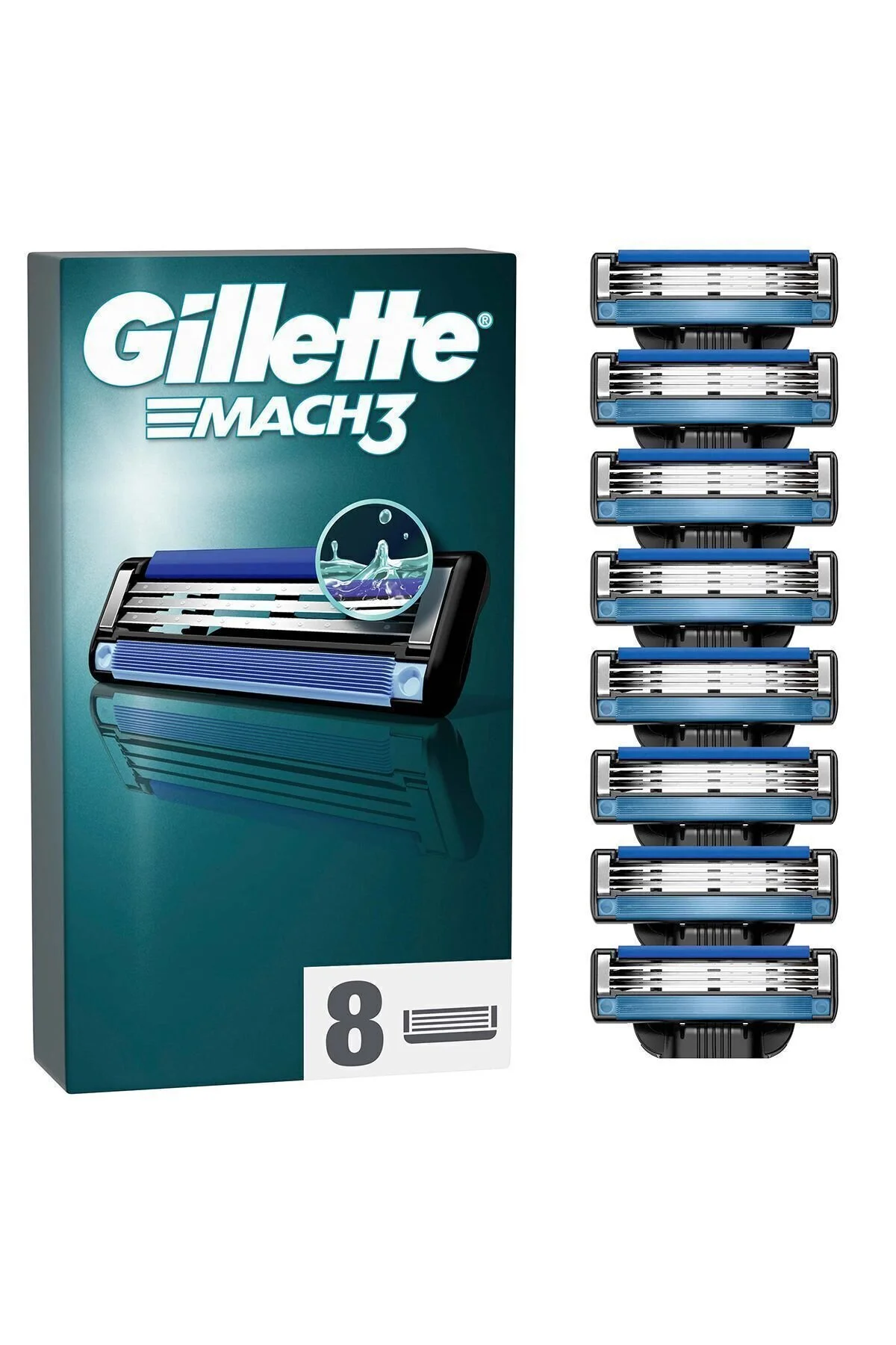 تیغ اصلاح مردانه چاقوی تراشیدن یدکی سودمند با 8 Gillette