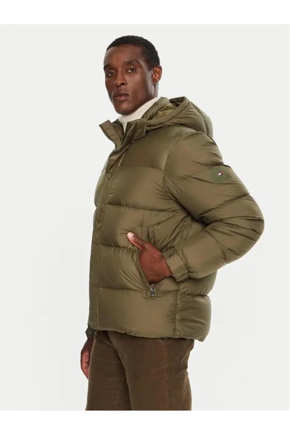 کاپشن ژاکت پف دار کاپوت را مخلوط کنید Tommy Hilfiger