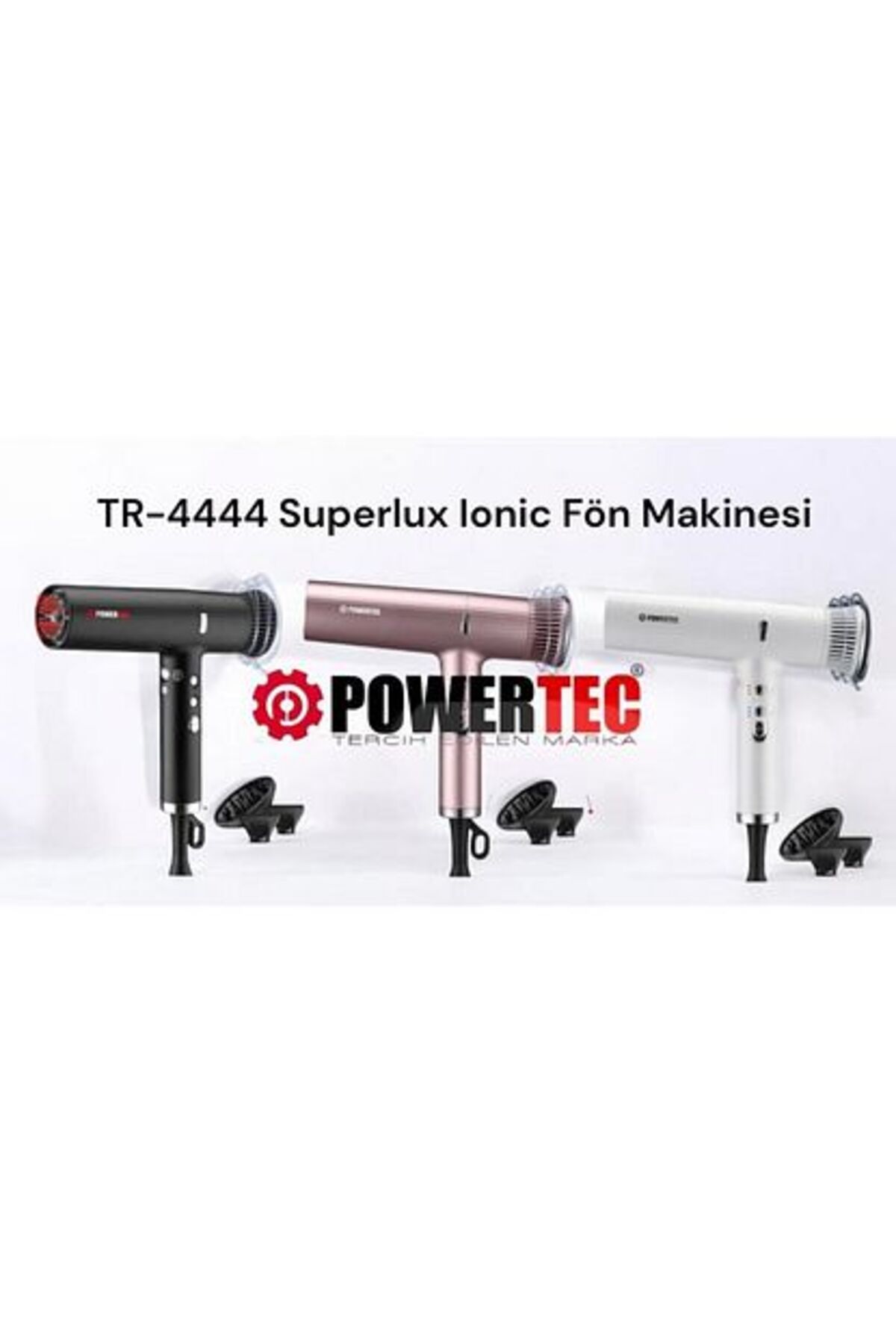 سشوار سیاه برقی Tr 4444 خشک کردن موهای مافوق پاورتچ Powertec