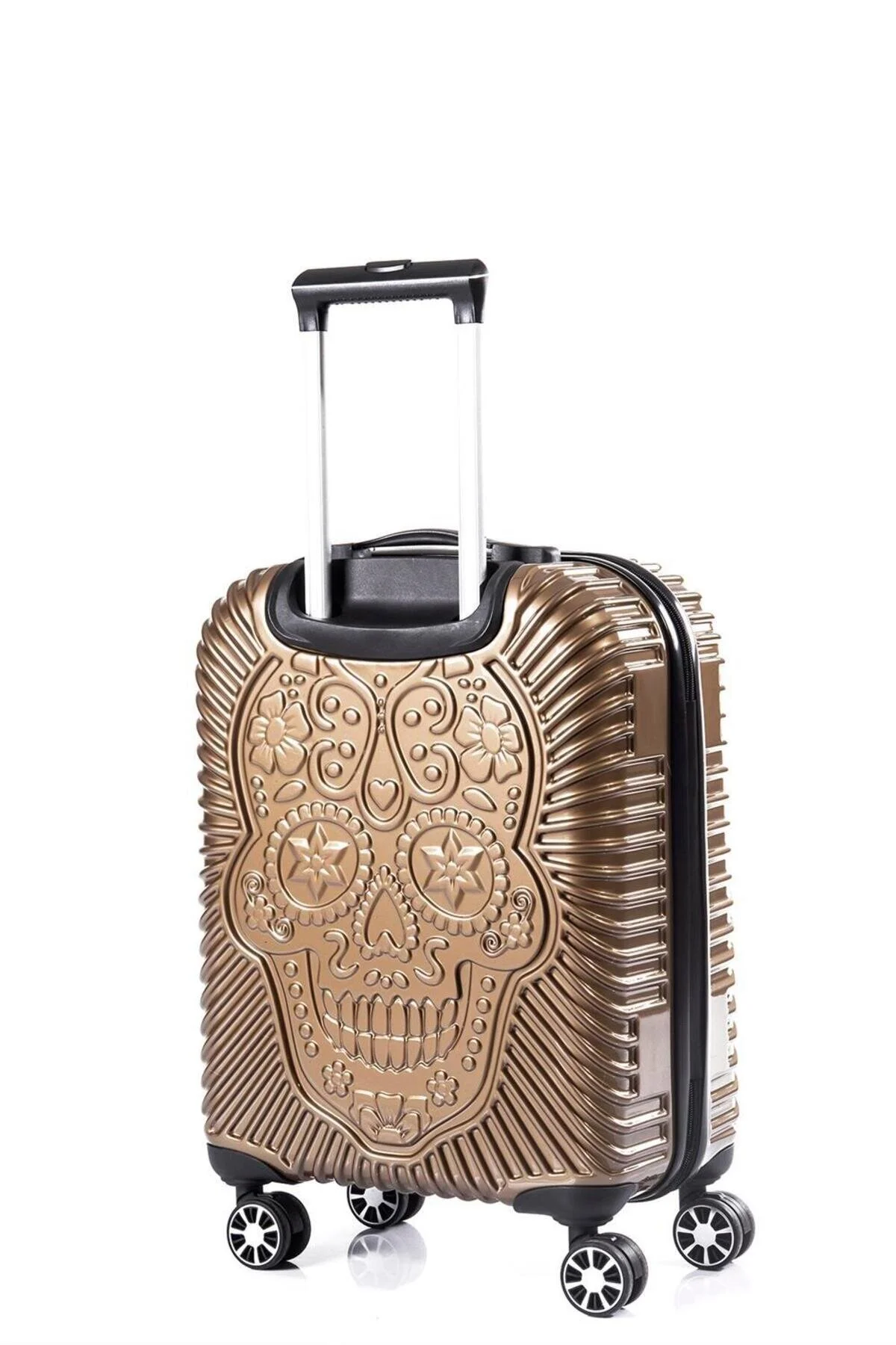 چمدان و ساک طلایی مردانه زنانه 5186 براق پلی کربنات سایز متوسط ​​5186 65 CM STD ÇÇS