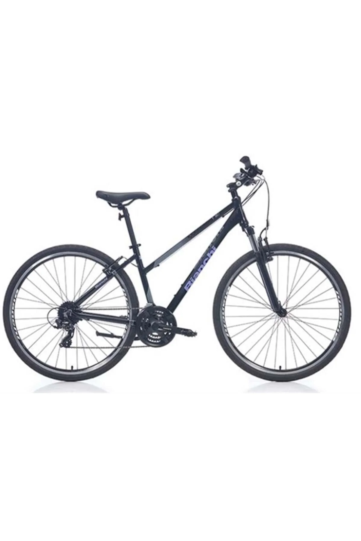 دوچرخه مشکی زنانه L BIKE CITY 430H V 28 RIM 24 GEAR LILA بیانکی Bianchi