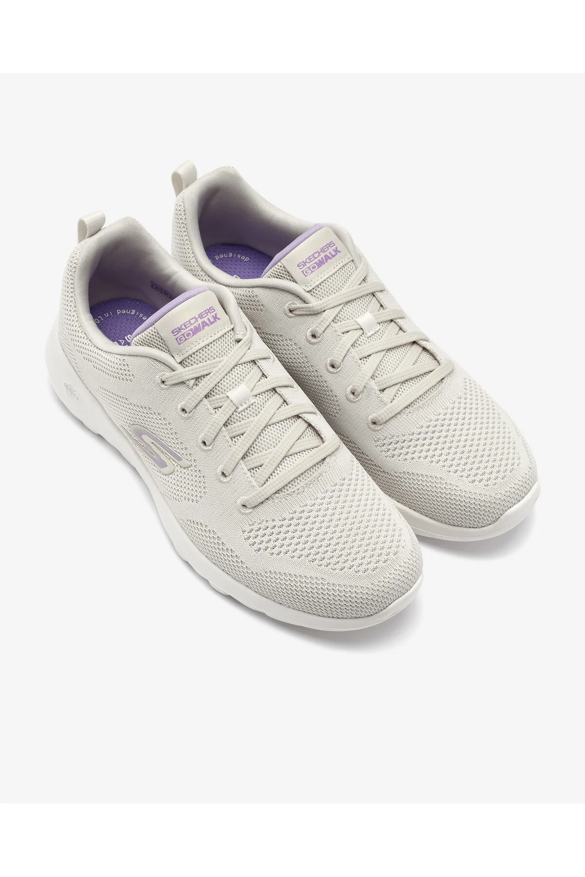 کفش زنانه Go Walk Joy پیاده روی بژ بنفش اسکچرز Skechers